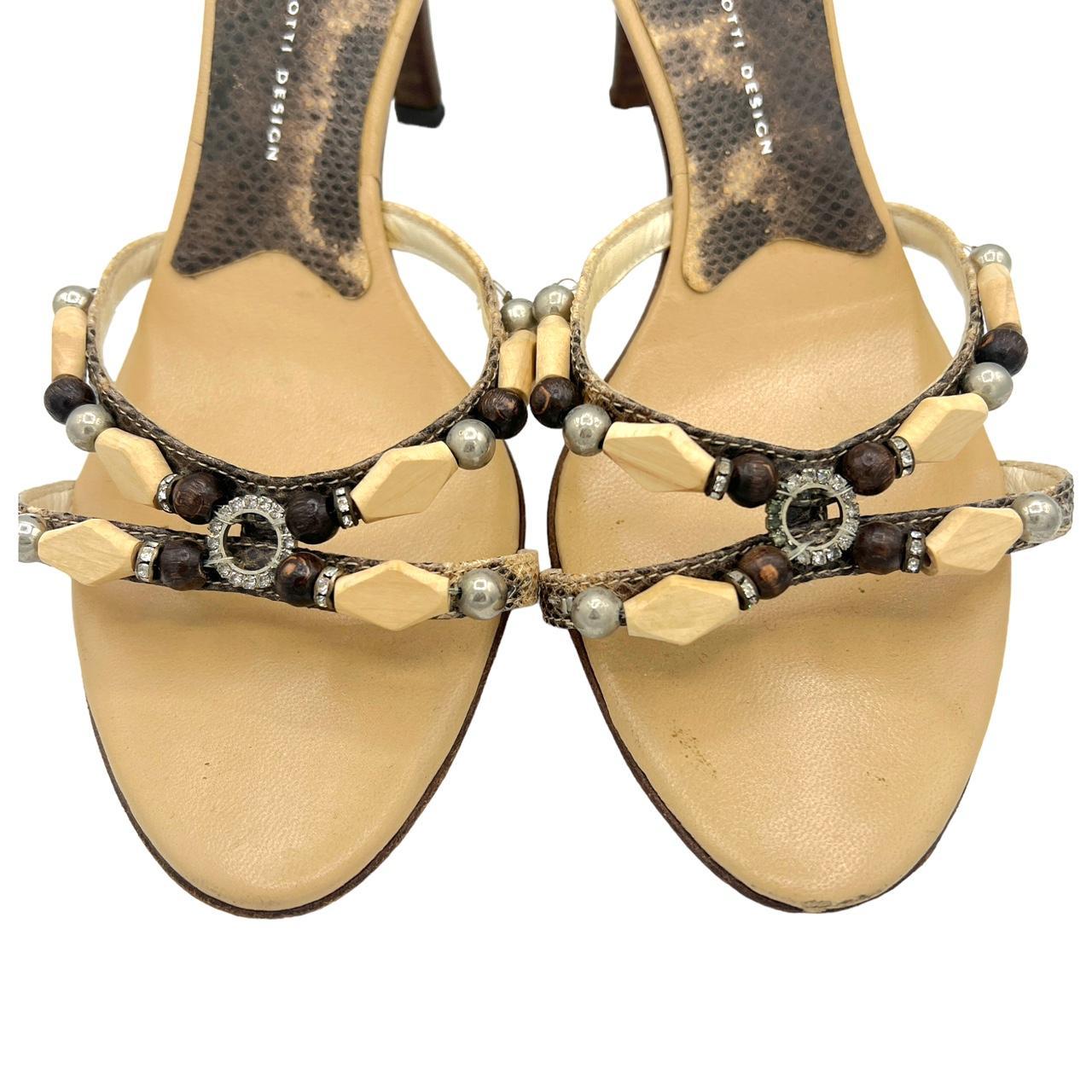 Giuseppe Zanotti Python Beaded Mule Sandal Heels - Outfit Repeater