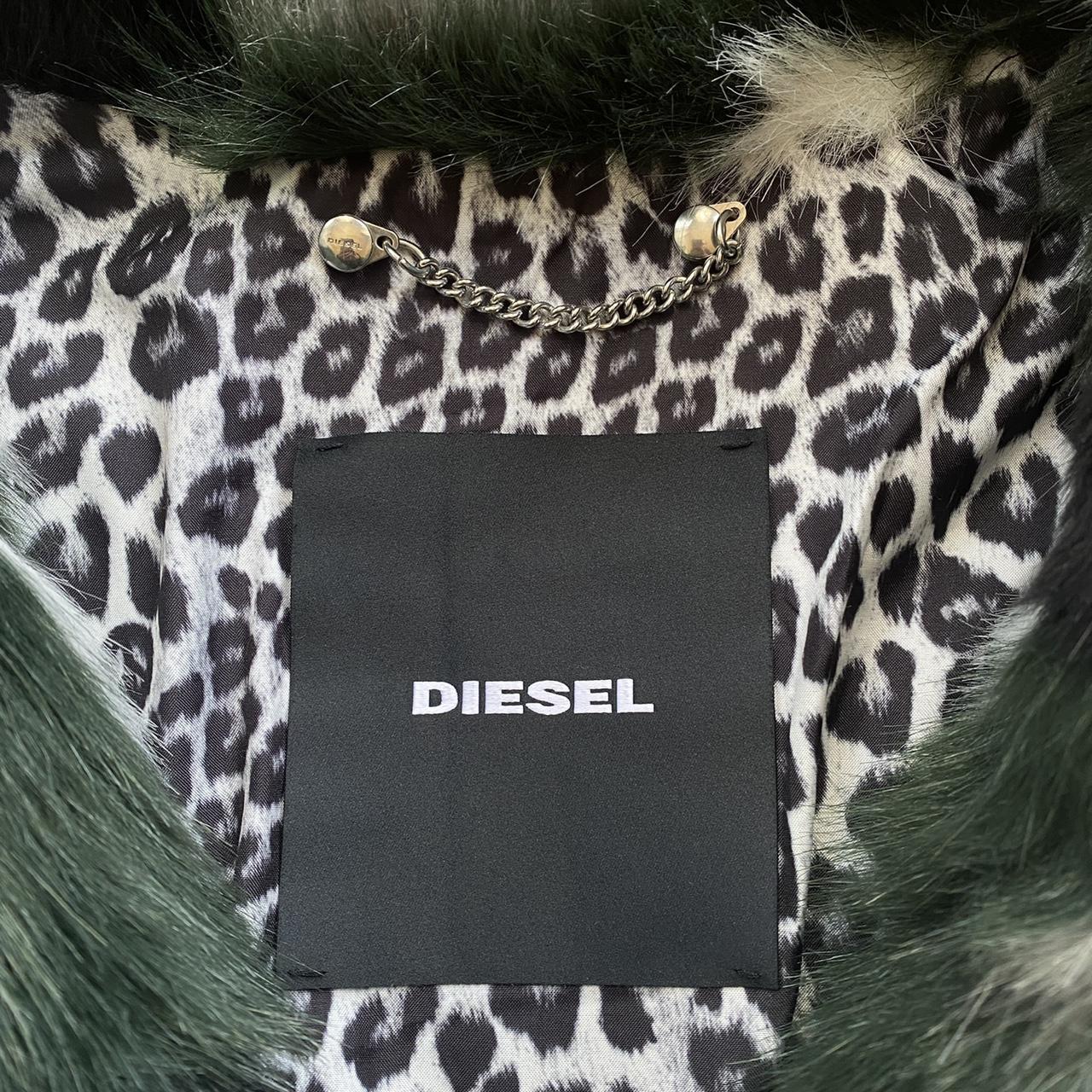 DIESEL Faux Fur Patchwork Style Oversized Coat - Outfit Repeater