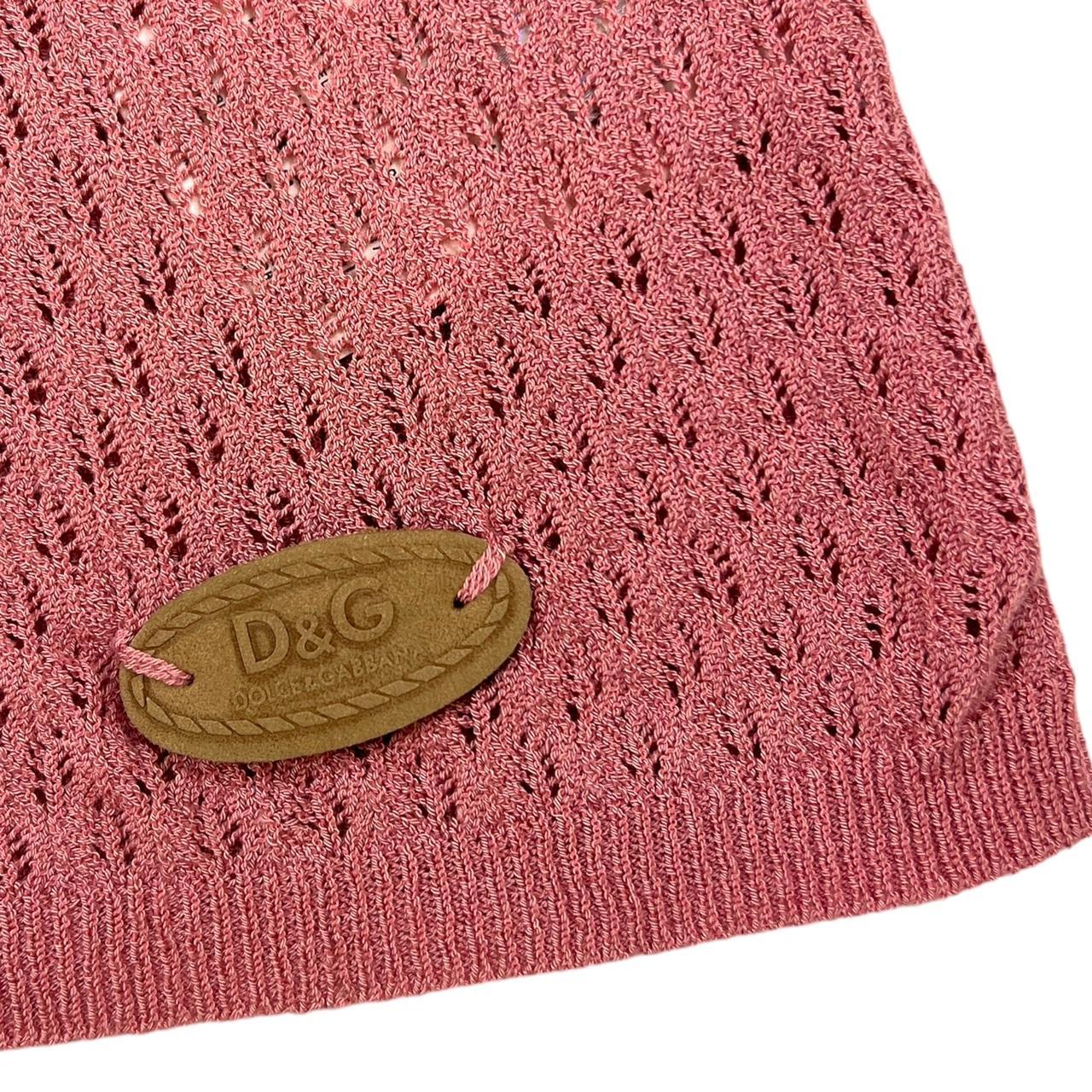 Dolce & Gabbana Pink Semi-Sheer Knit Tank Top - Outfit Repeater