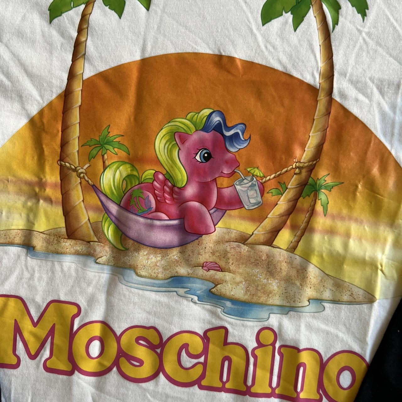 Moschino Couture SS 2018 My Little Pony Graphic Baseball Style T-Shirt