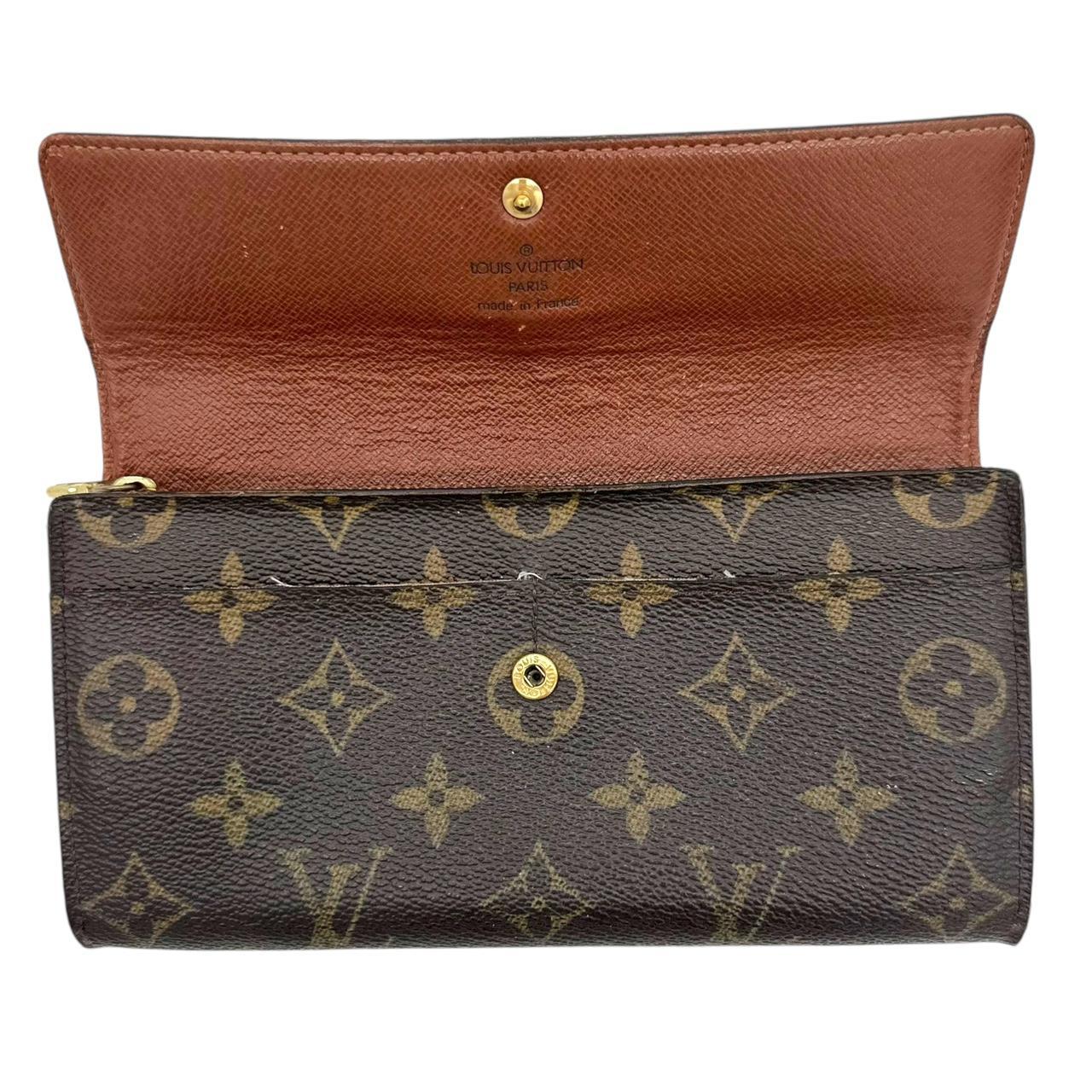 Louis Vuitton Long Wallet Brown Monogram Canvas