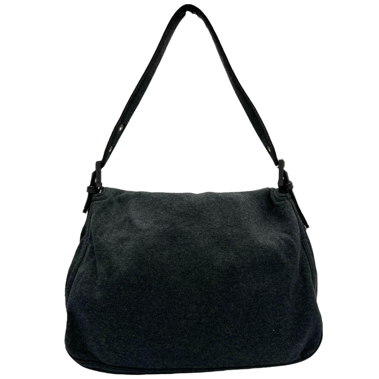 Fendi Gray Jersey Mama Baguette Shoulder Bag