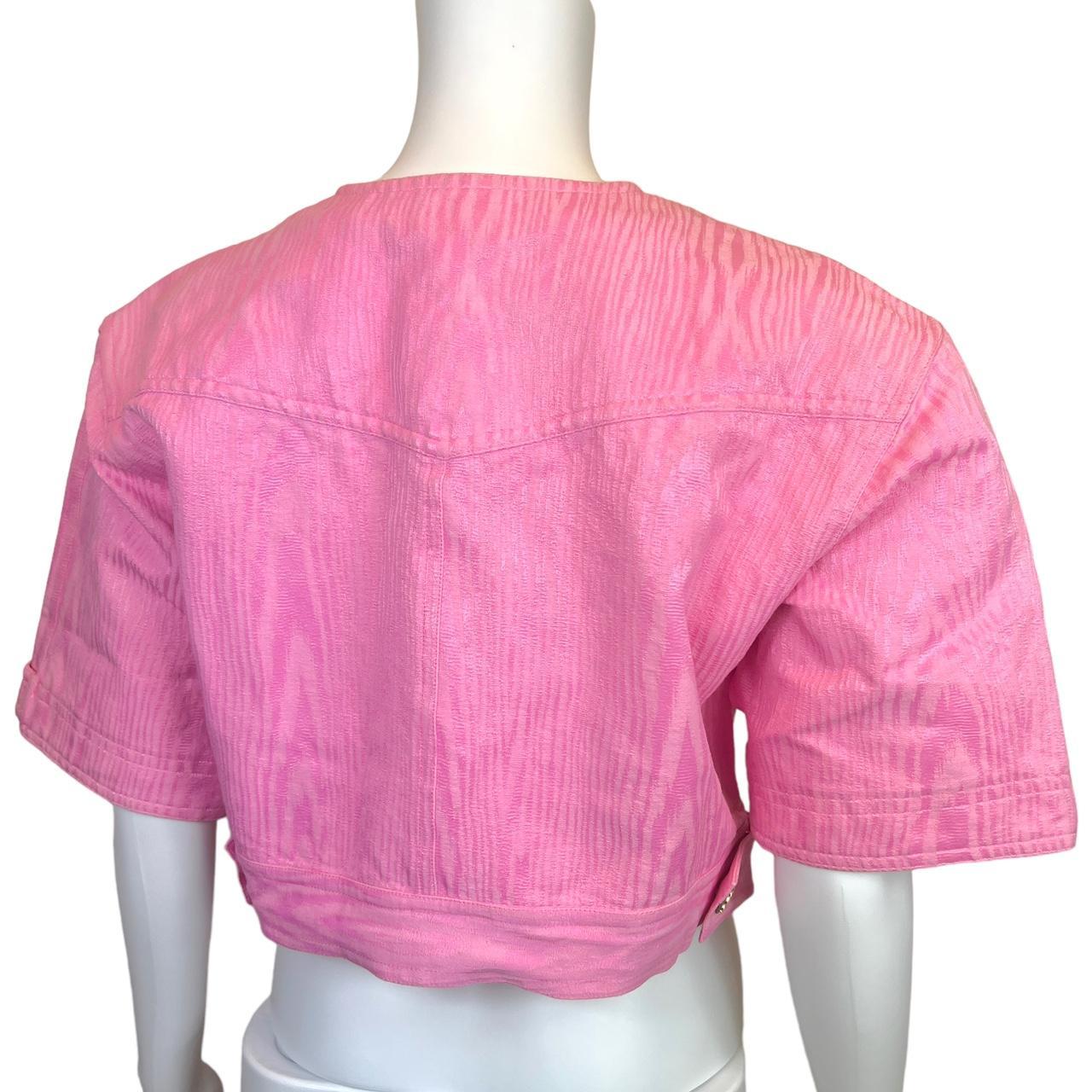 Blumarine Pink Cropped Button Up Top - Outfit Repeater
