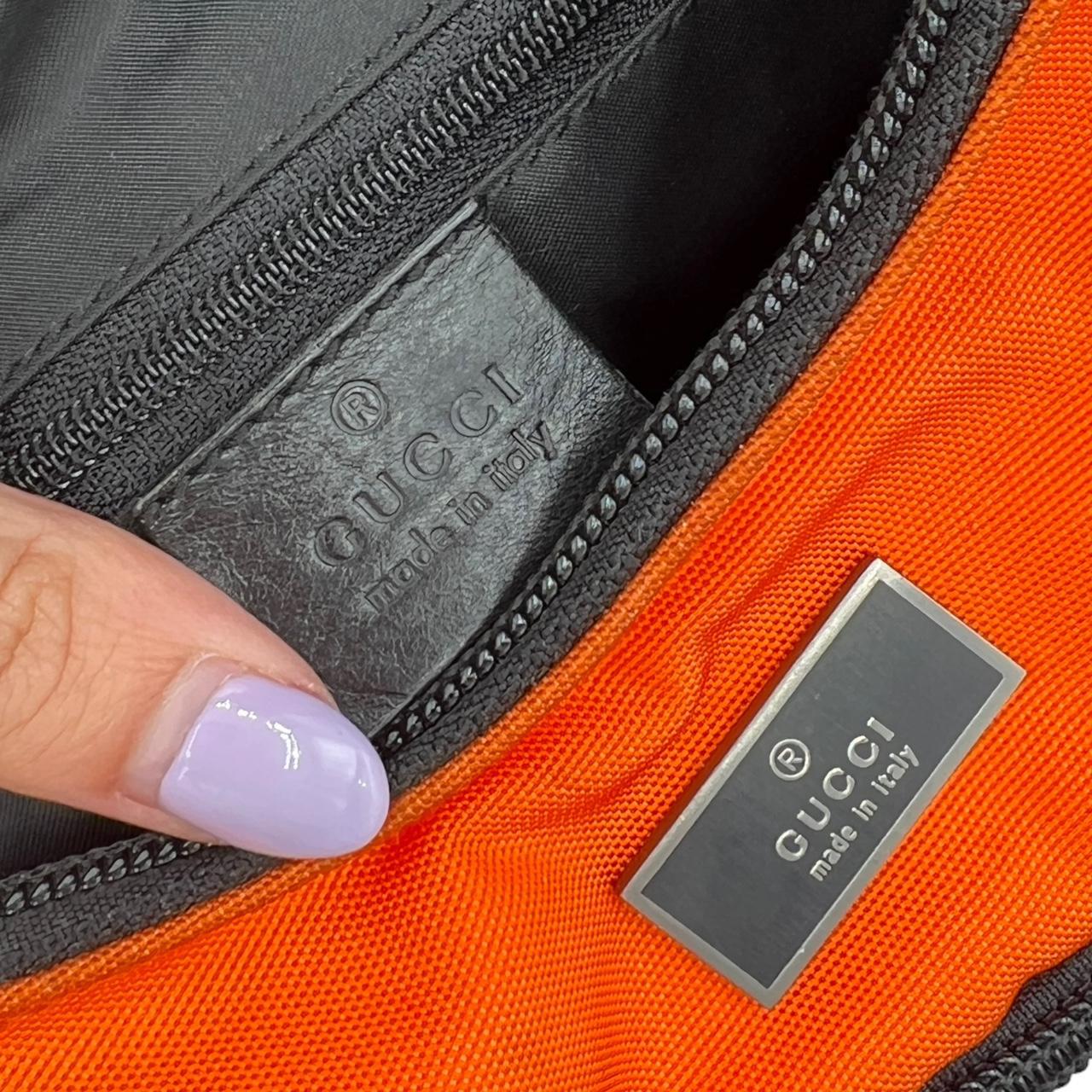 Gucci Bright Orange Nylon Shoulder Bag