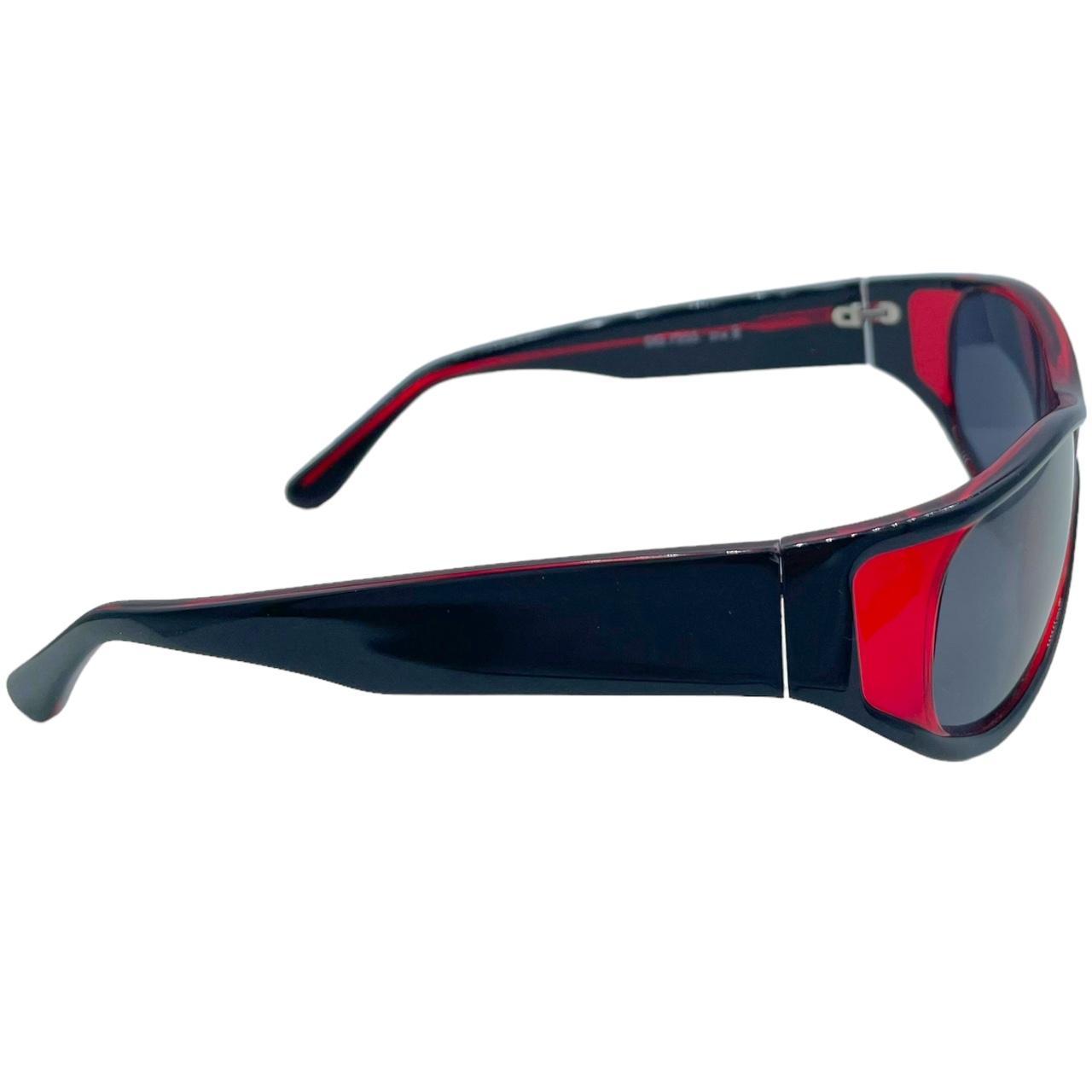 Dolce & Gabbana Red Black Shield Sunglasses