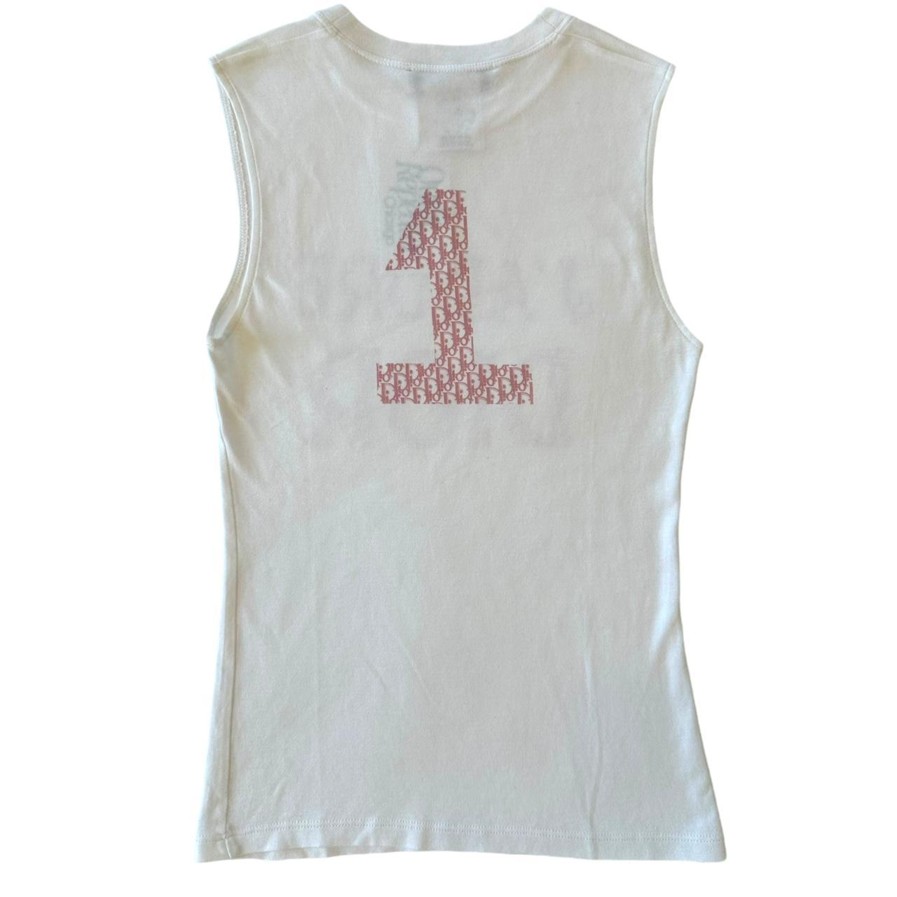 Christian Dior S/S 2004 J'Adore Dior Pink & White Monogram Tank - Outfit Repeater