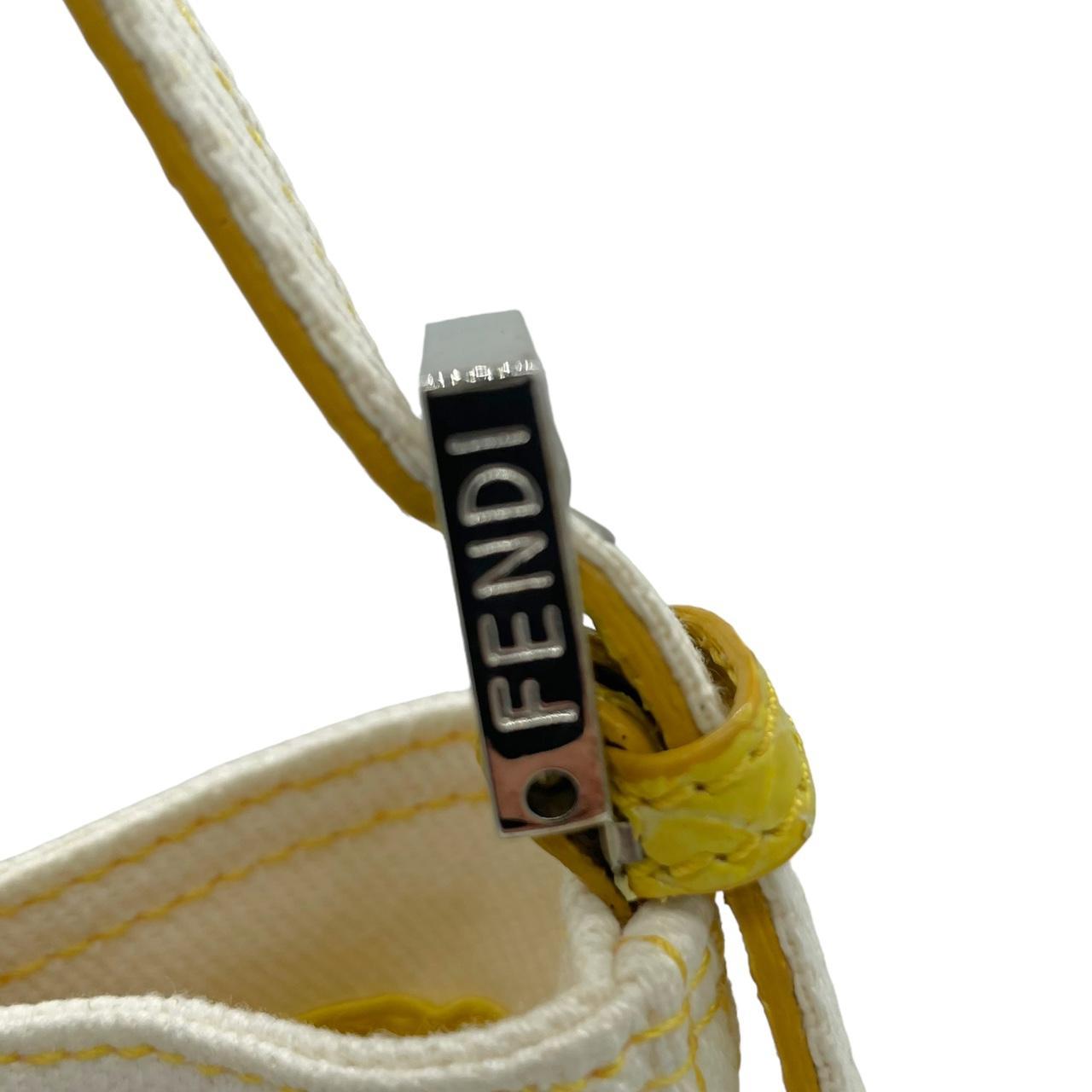 Fendi White Denim & Python Micro Croissant Bag - Outfit Repeater