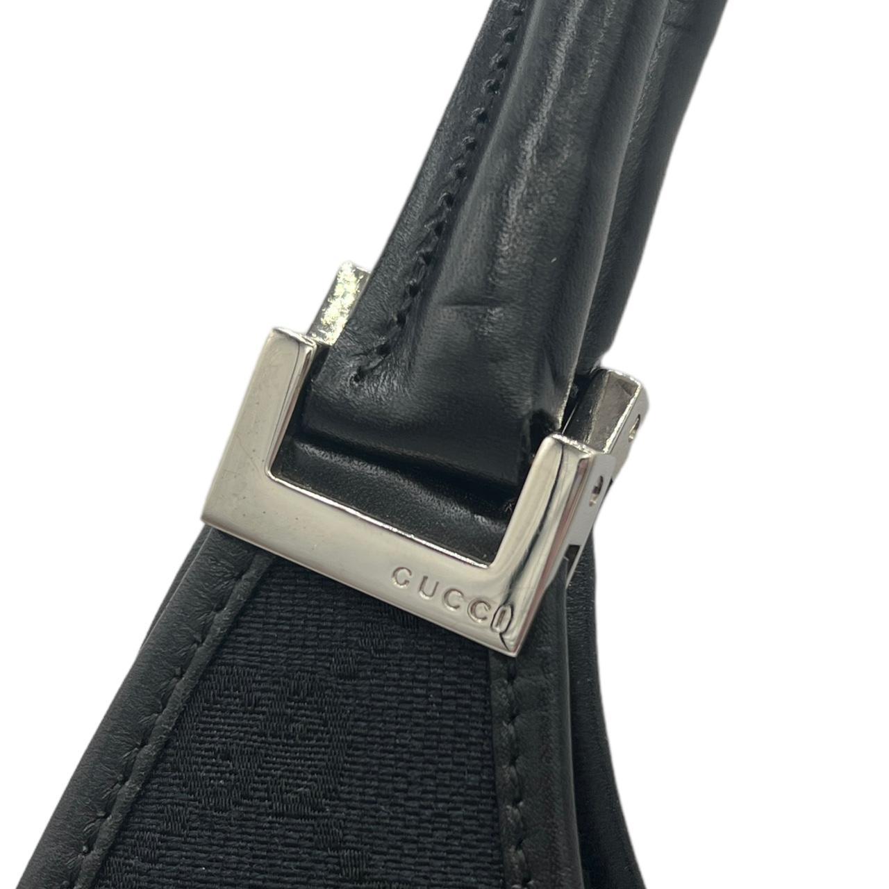 Gucci Black GG Monogram Canvas Shoulder Bag