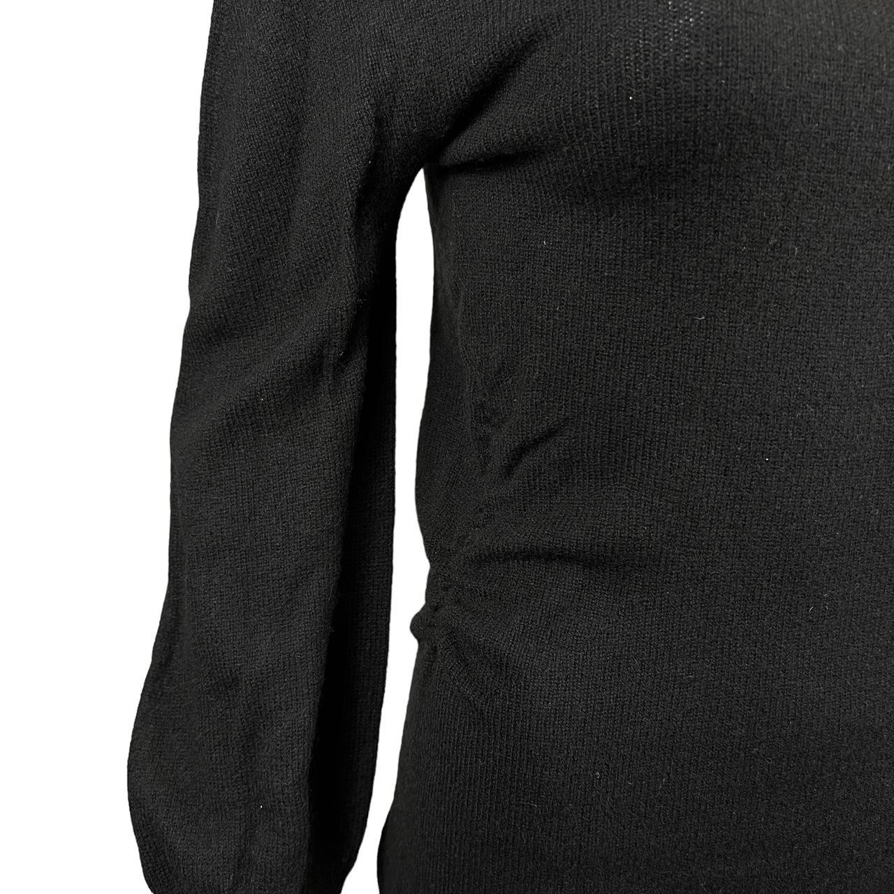 Gucci By Tom Ford Black Cashmere Knit Puff Sleeve Turtleneck Sweater