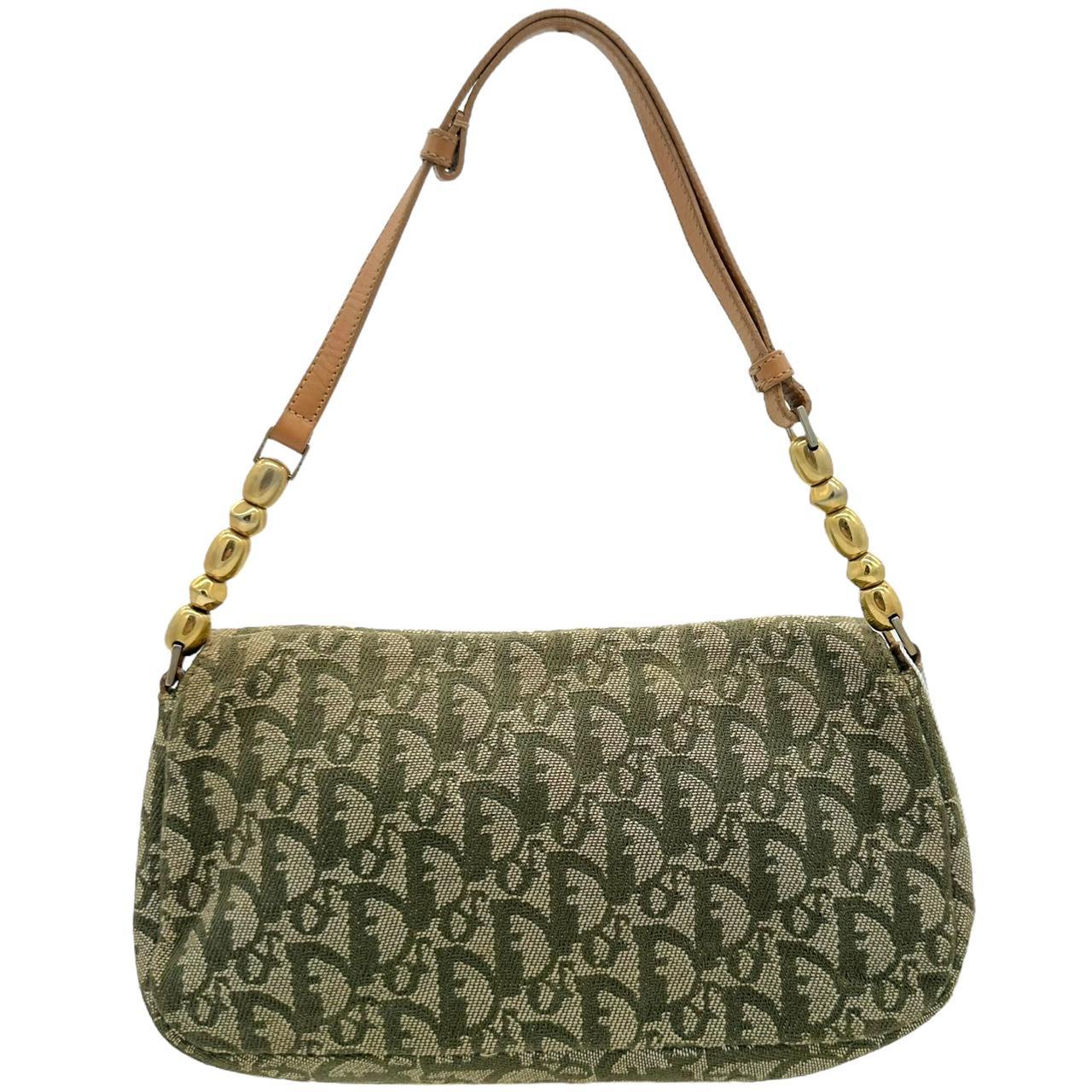 Christian Dior Green Monogram Shoulder Bag