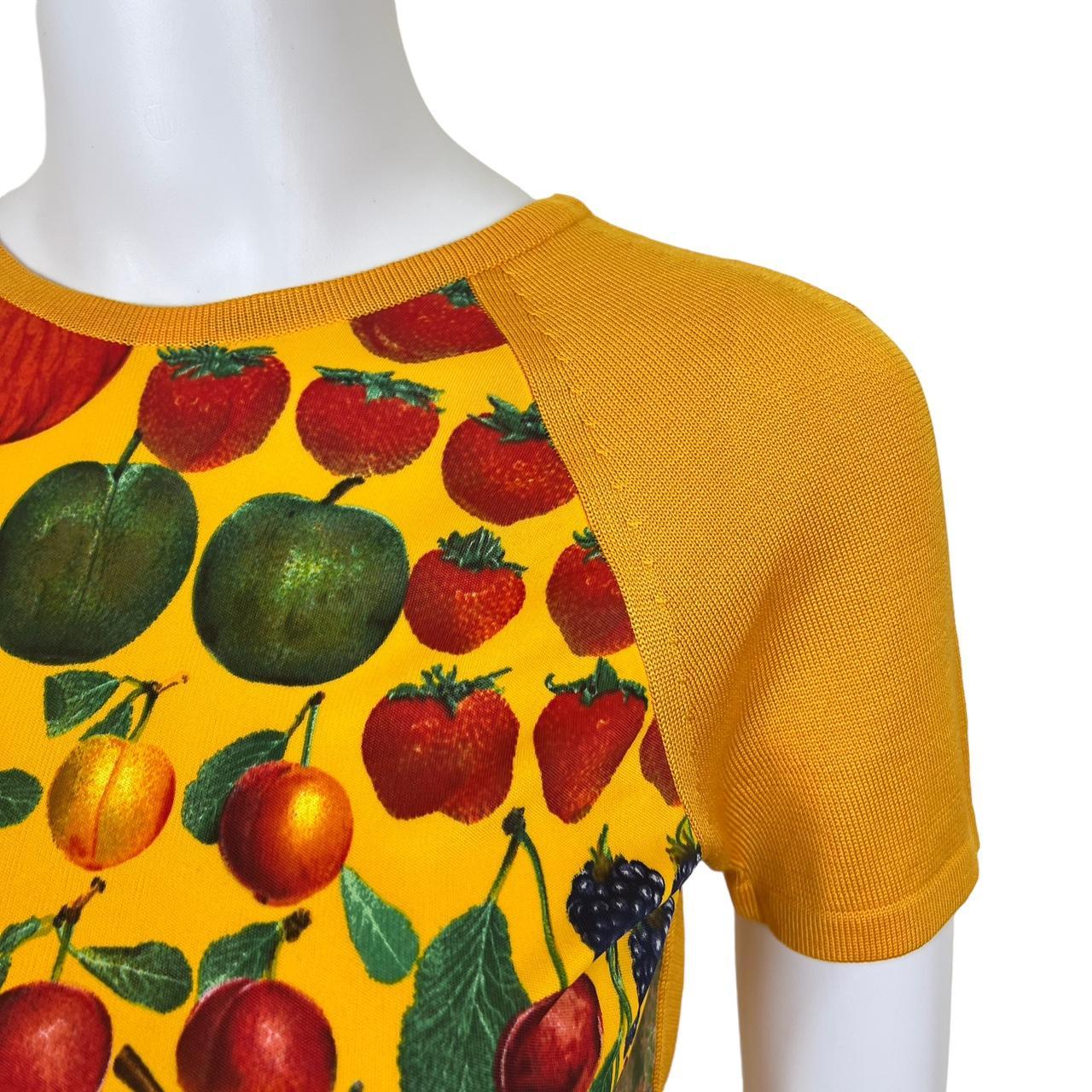 Gucci by Tom Ford S/S 1996 Fruit Print Silk T-Shirt