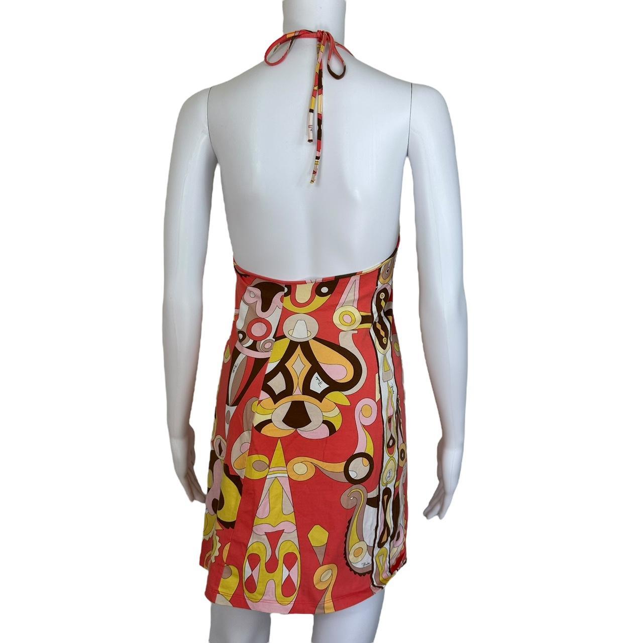Emilio Pucci Multicolor Printed Halter Mini Dress