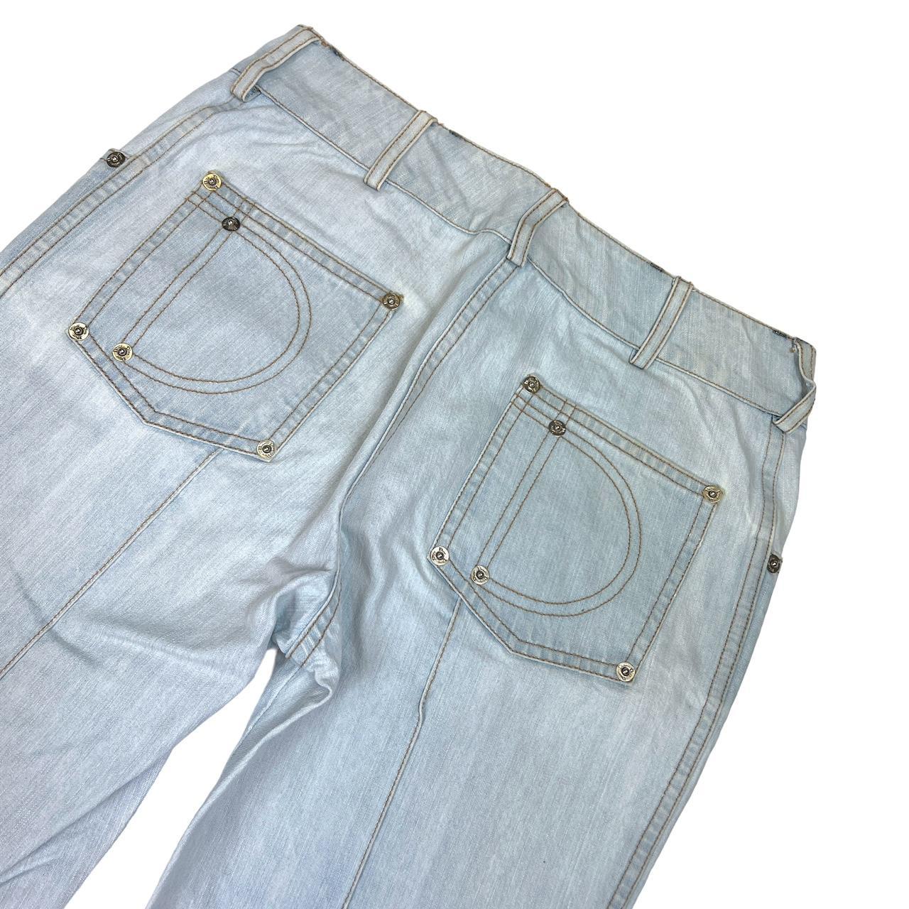 Christian Dior By John Galliano Summer 2005 Light Wash Low Rise Flare Jeans - Outfit Repeater