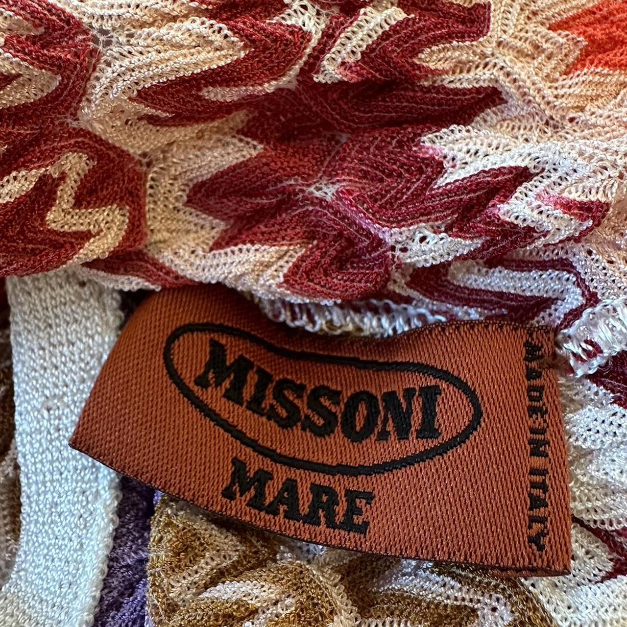 Missoni Mare Mini Dress Multicolor Zigzag Semi-Sheer