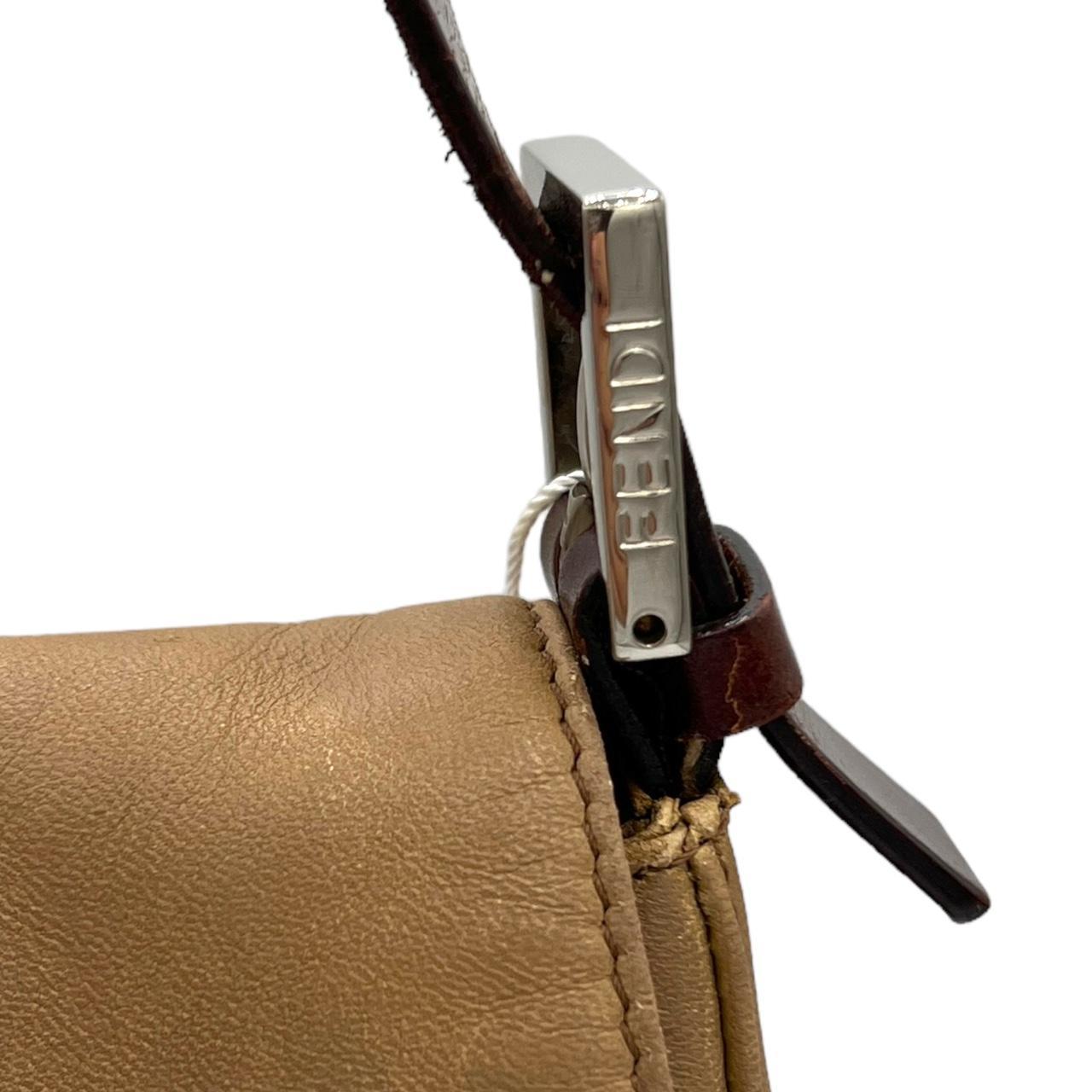 Fendi Brown Leather Mama Baguette Shoulder Bag