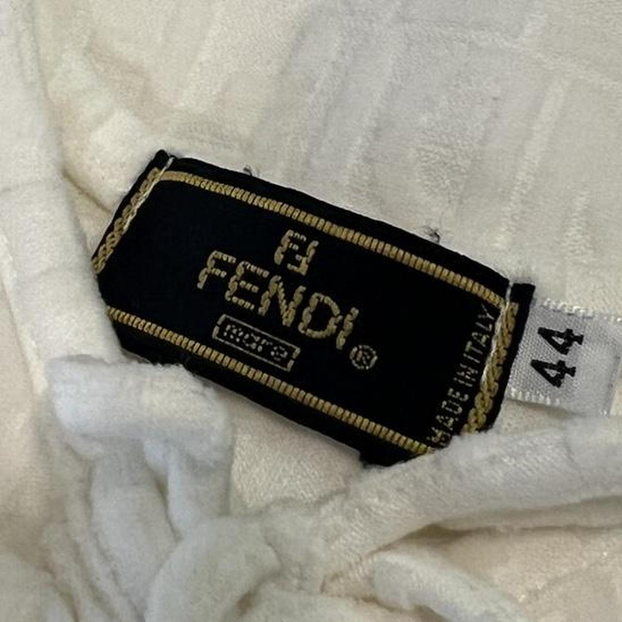 Fendi Mare / Swim White Terry Logo Midi Dress