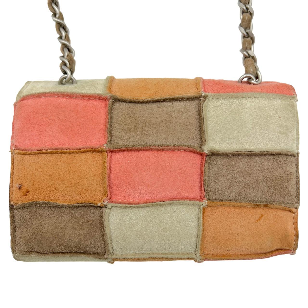 Chanel Micro Suede Patchwork Crossbody Bag