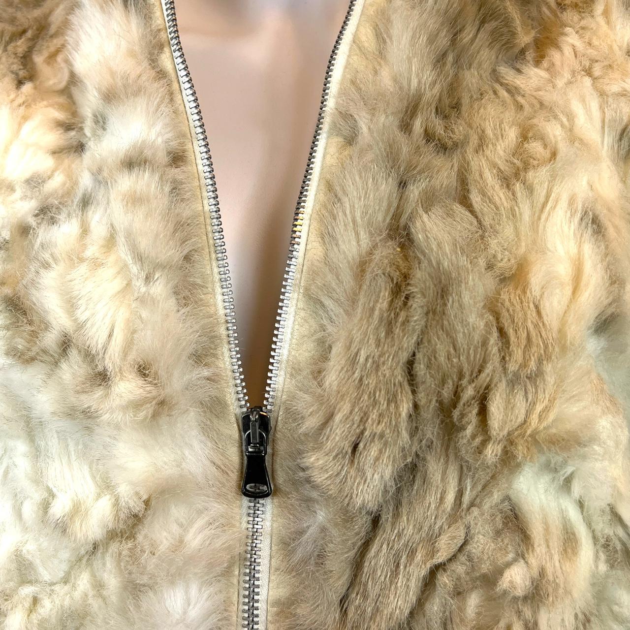 Miss Sixty Ivory Faux Fur Zip Up Vest - Outfit Repeater