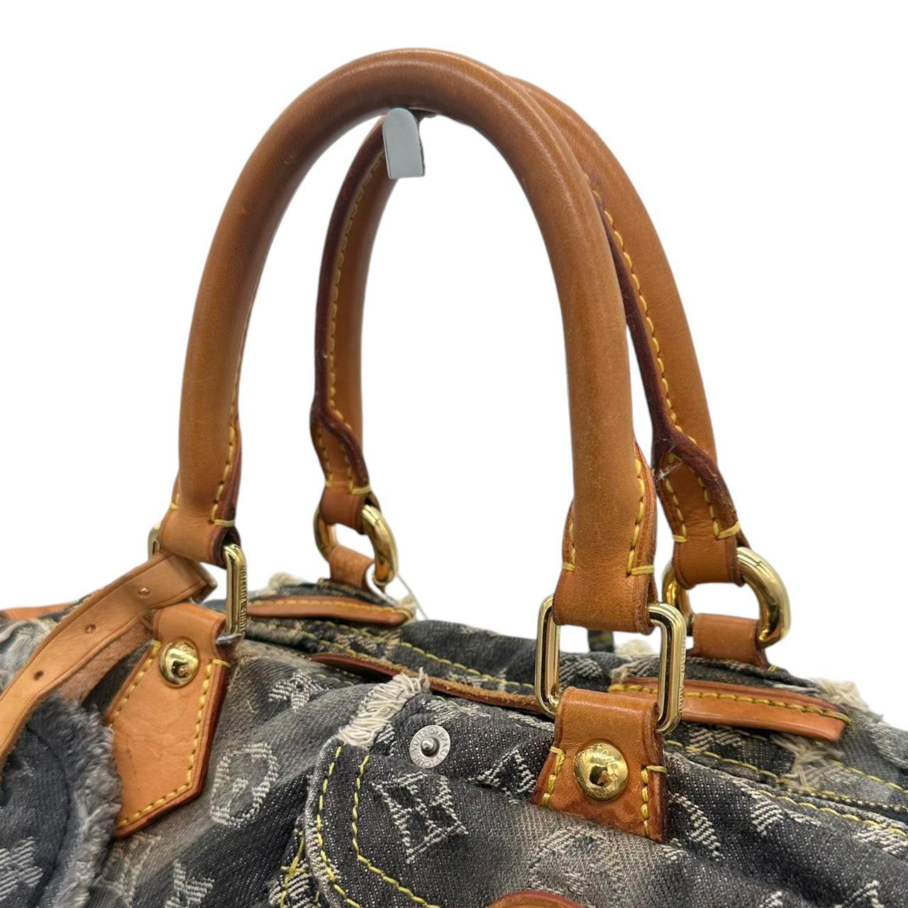 Louis Vuitton Black Patchwork Denim Speedy 30 Bag - Outfit Repeater