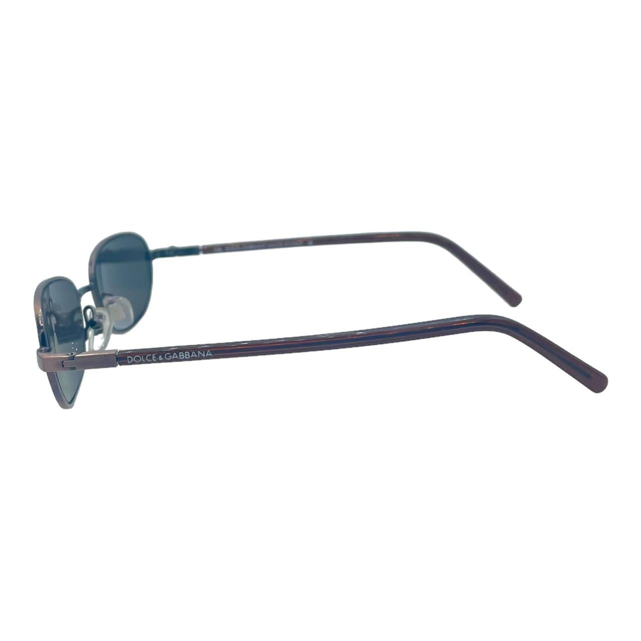 Dolce & Gabbana Oval Sunglasses Dark Lenses Slim Arms