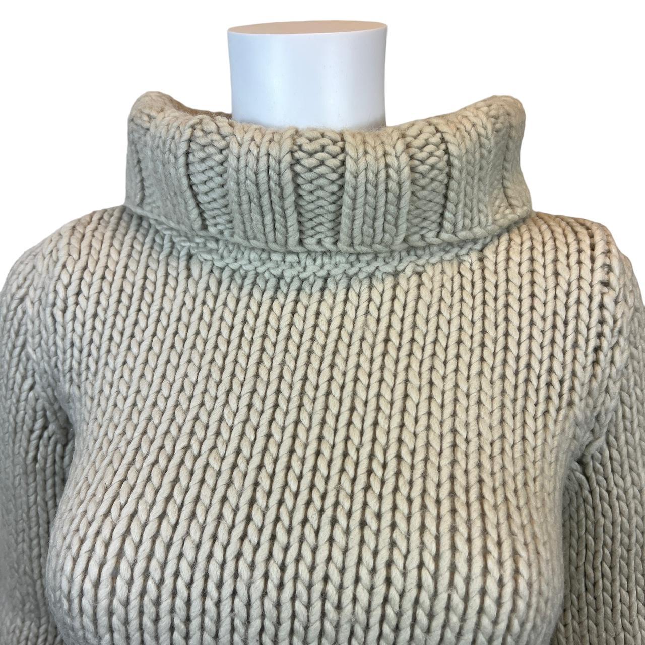 Gucci By Tom Ford Beige Chunky Knit Turtleneck Sweater - Outfit Repeater