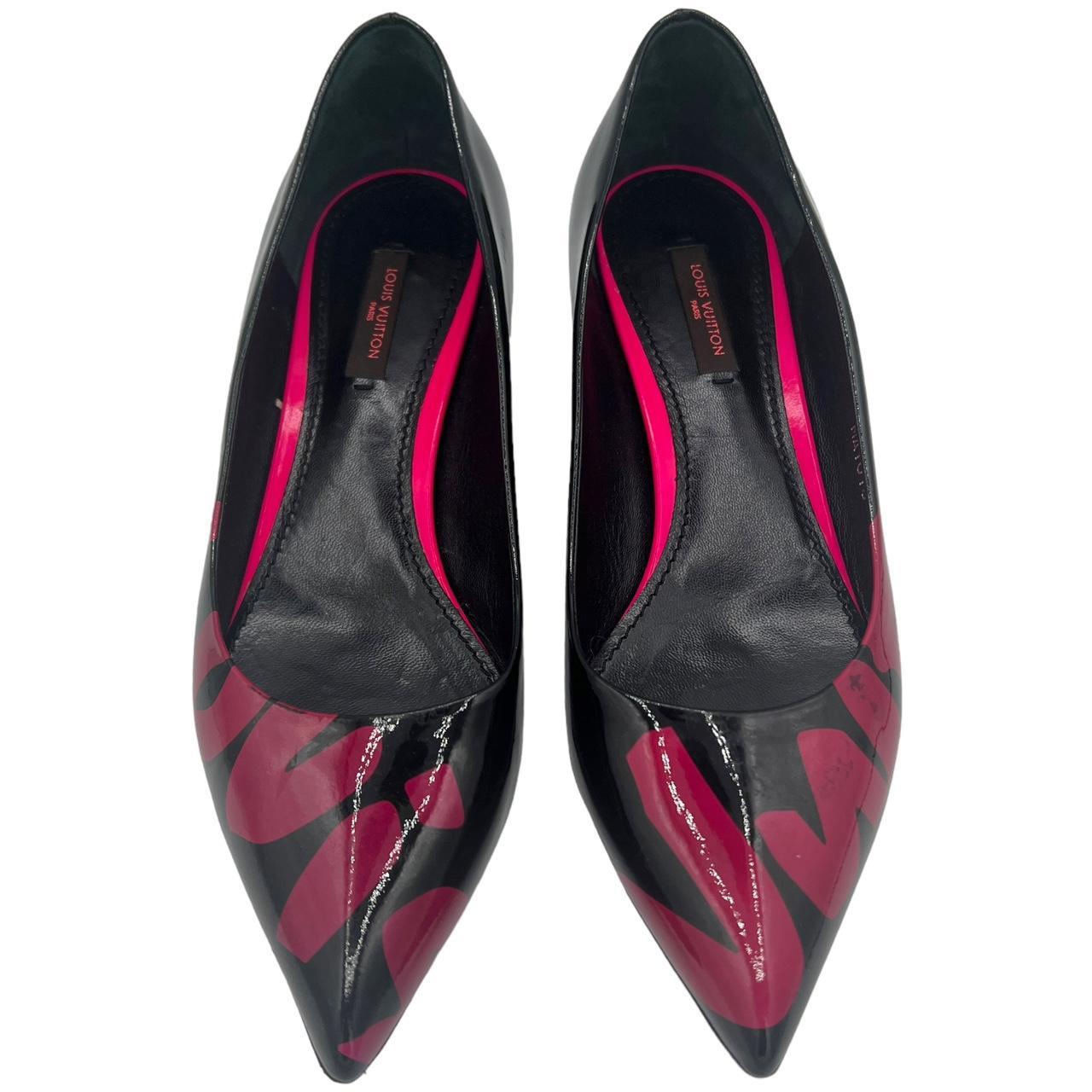 Louis Vuitton Stephen Sprouse Pink Graffiti Pointed Toe Kitten Heels - Outfit Repeater