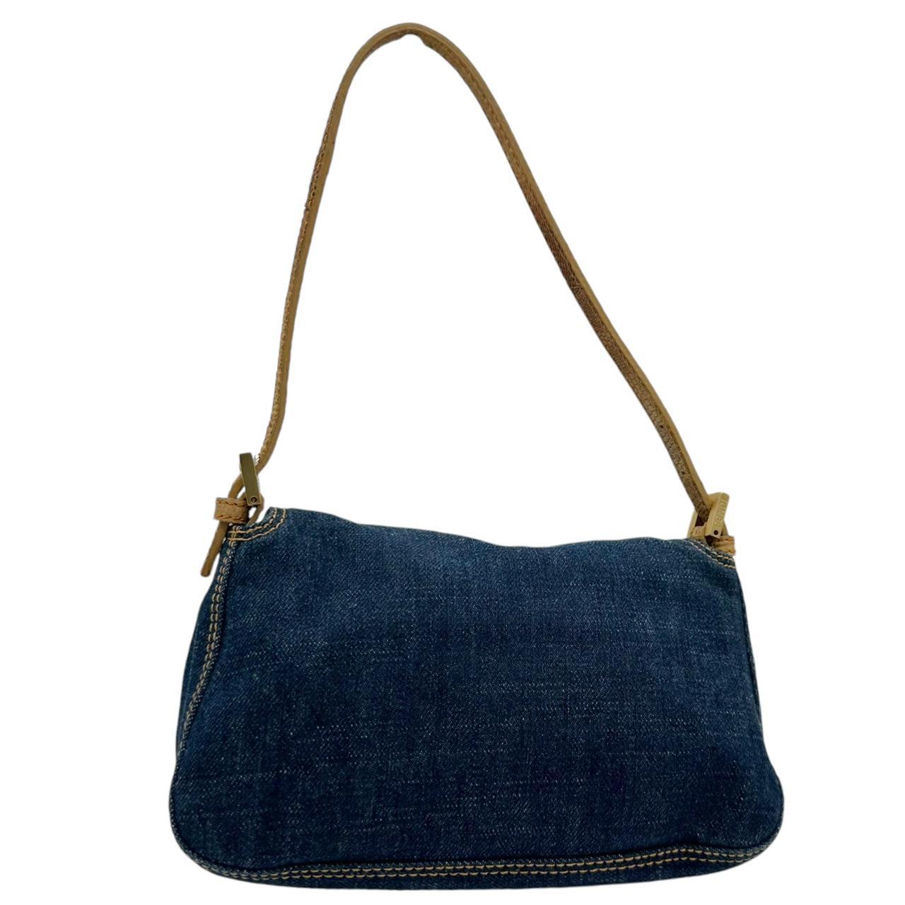 Fendi Denim & Lizard Mini Mama Baguette Shoulder Bag - Outfit Repeater