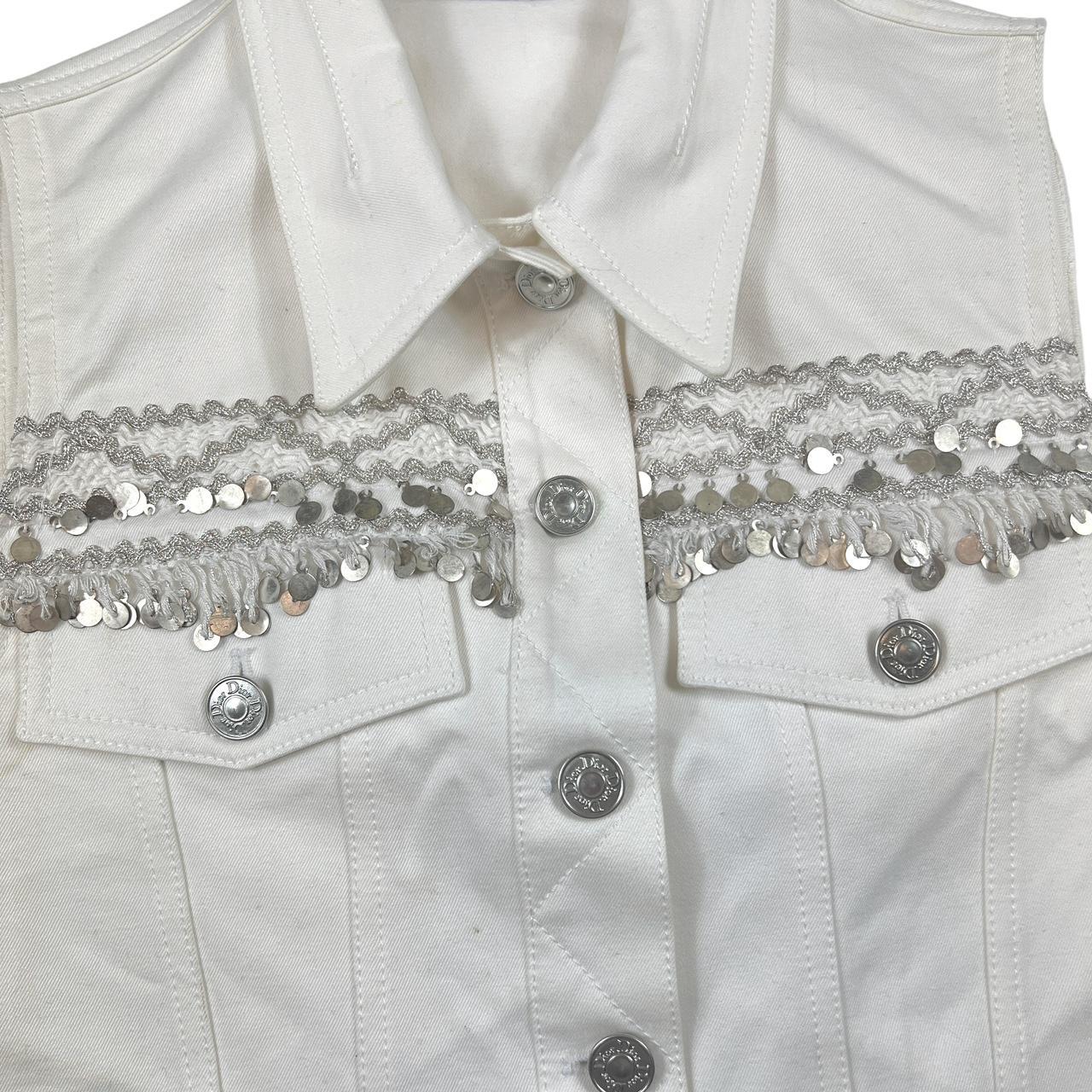 Christian Dior by John Galliano Spring 2006 White Embellished Vest