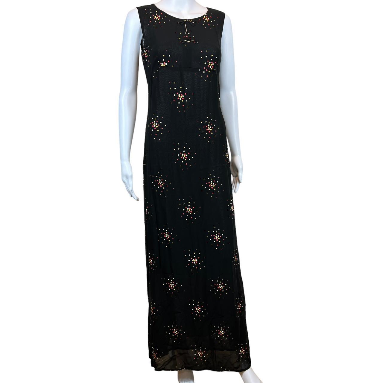 Moschino Cheap & Chic Black Floral Print Maxi Dress