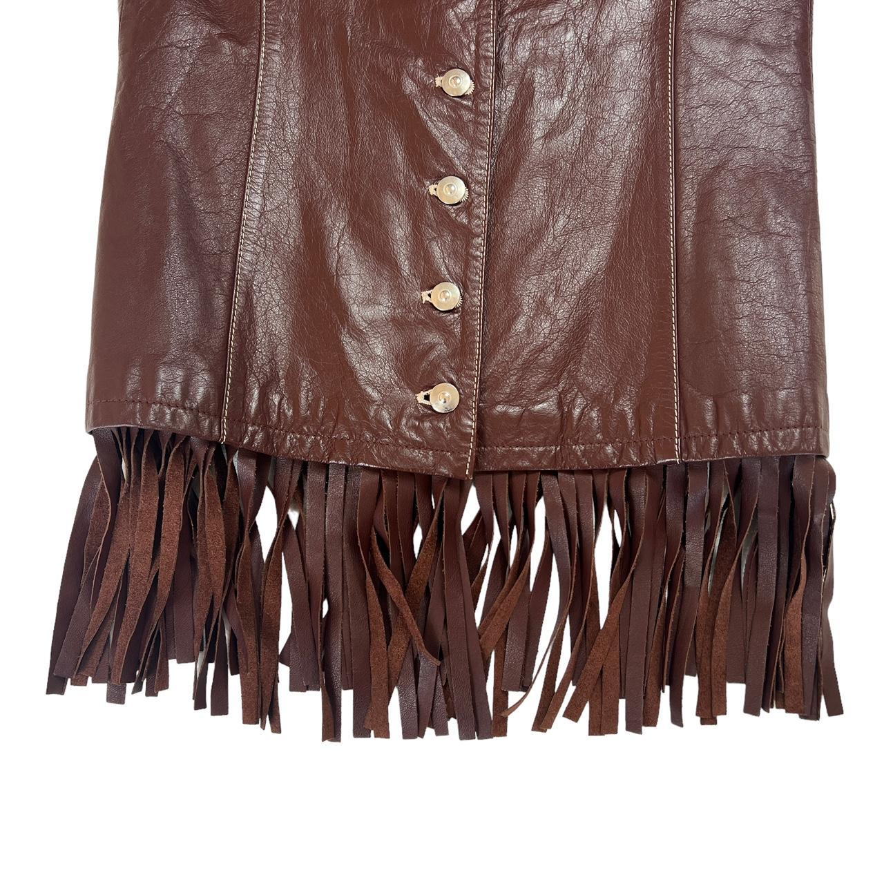 Junior Gaultier by Jean Paul Gaultier Leather Fringe Vest Top