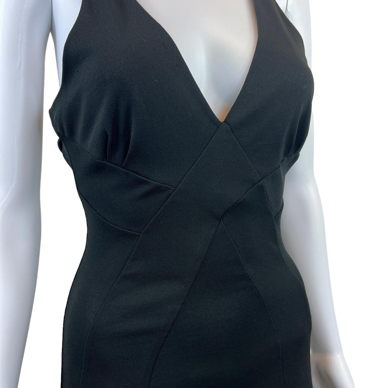 Dolce & Gabbana Black Mid Length Deep V-Neck Dress