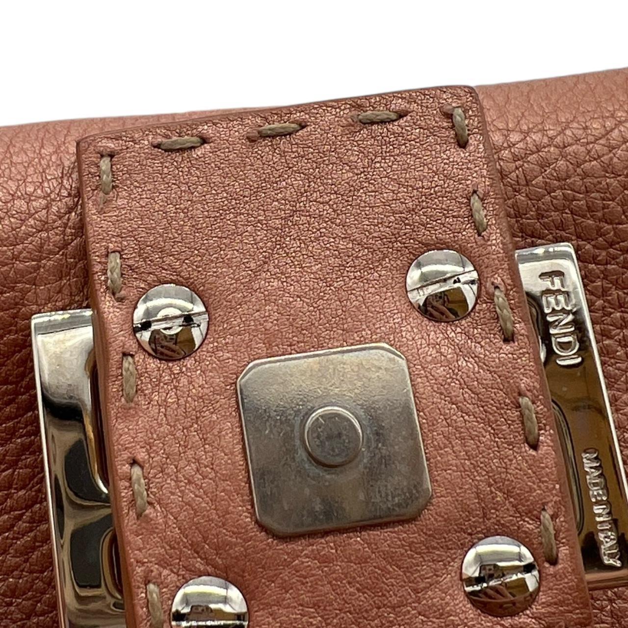 Fendi Selleria Pink Leather Mama Baguette Shoulder Bag