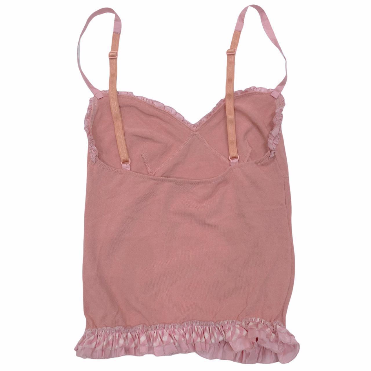 Moschino Pink Knit Cami with Gingham Bow - Outfit Repeater