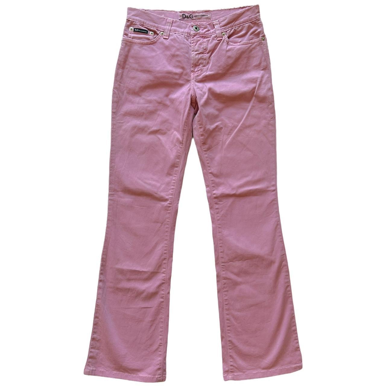 Dolce & Gabbana Low Rise Flare Jeans Bubblegum Pink