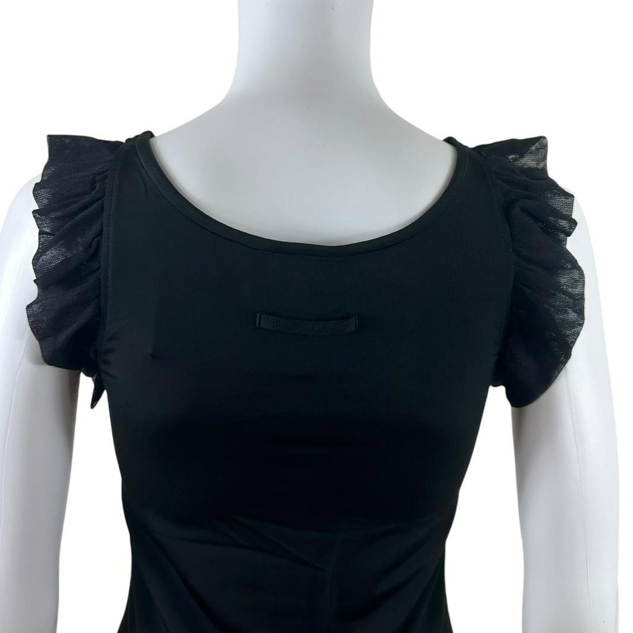 Jean Paul Gaultier Black Mesh Trim Dress