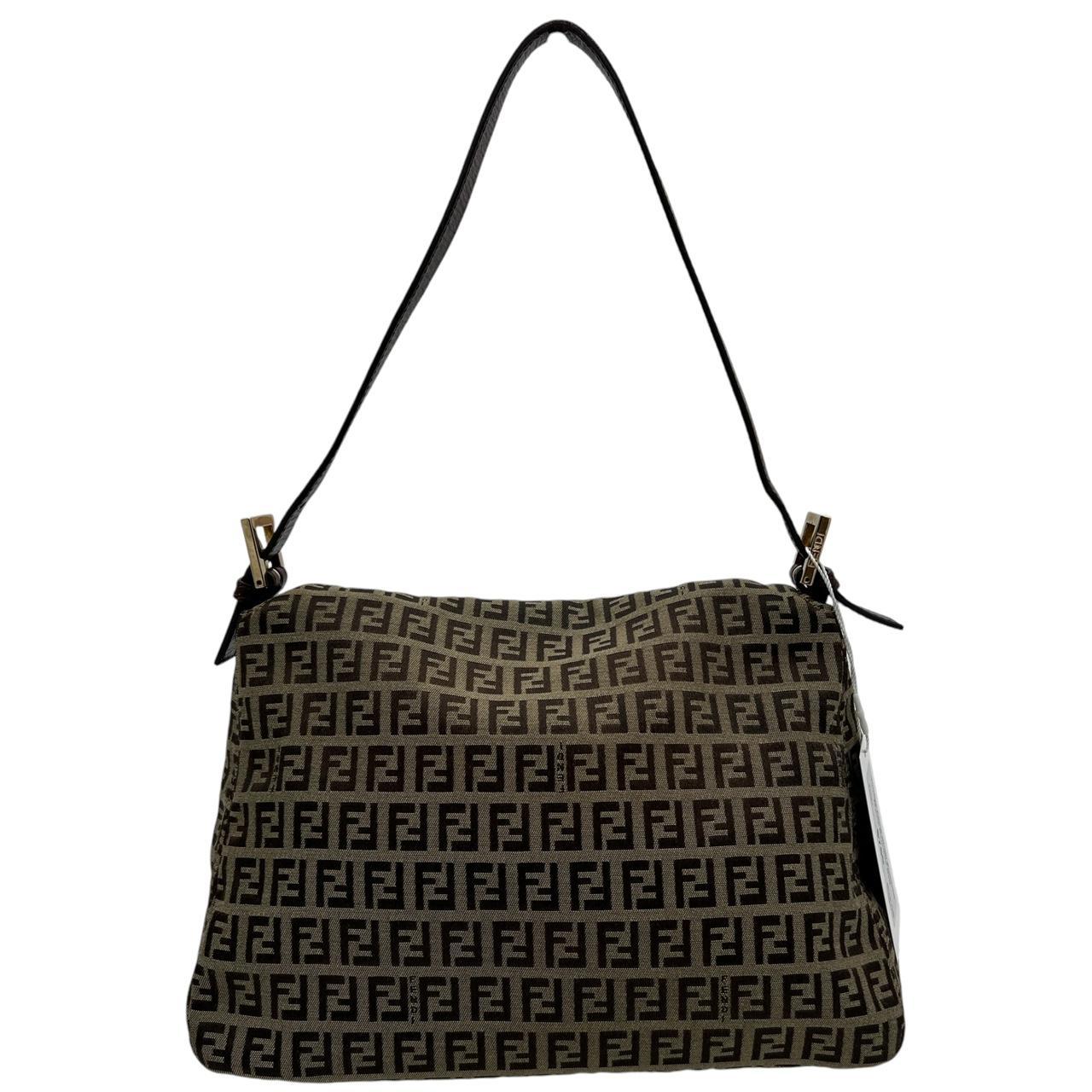 Fendi Mama Baguette Bag Brown Beige Monogram Canvas
