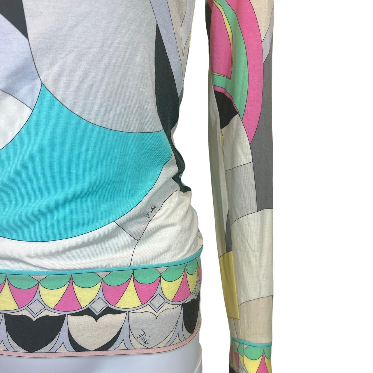Emilio Pucci Firenze Multicolor Printed Long Sleeve Top - Outfit Repeater