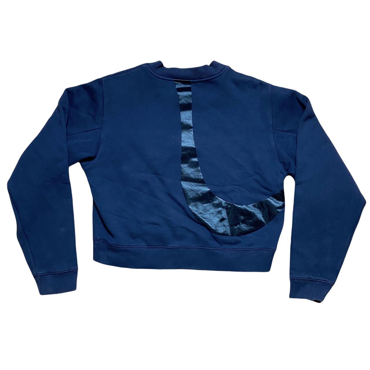 Acne Studios AW14 Bird Surge Navy and Black Cropped Crewneck Pullover Sweatshirt