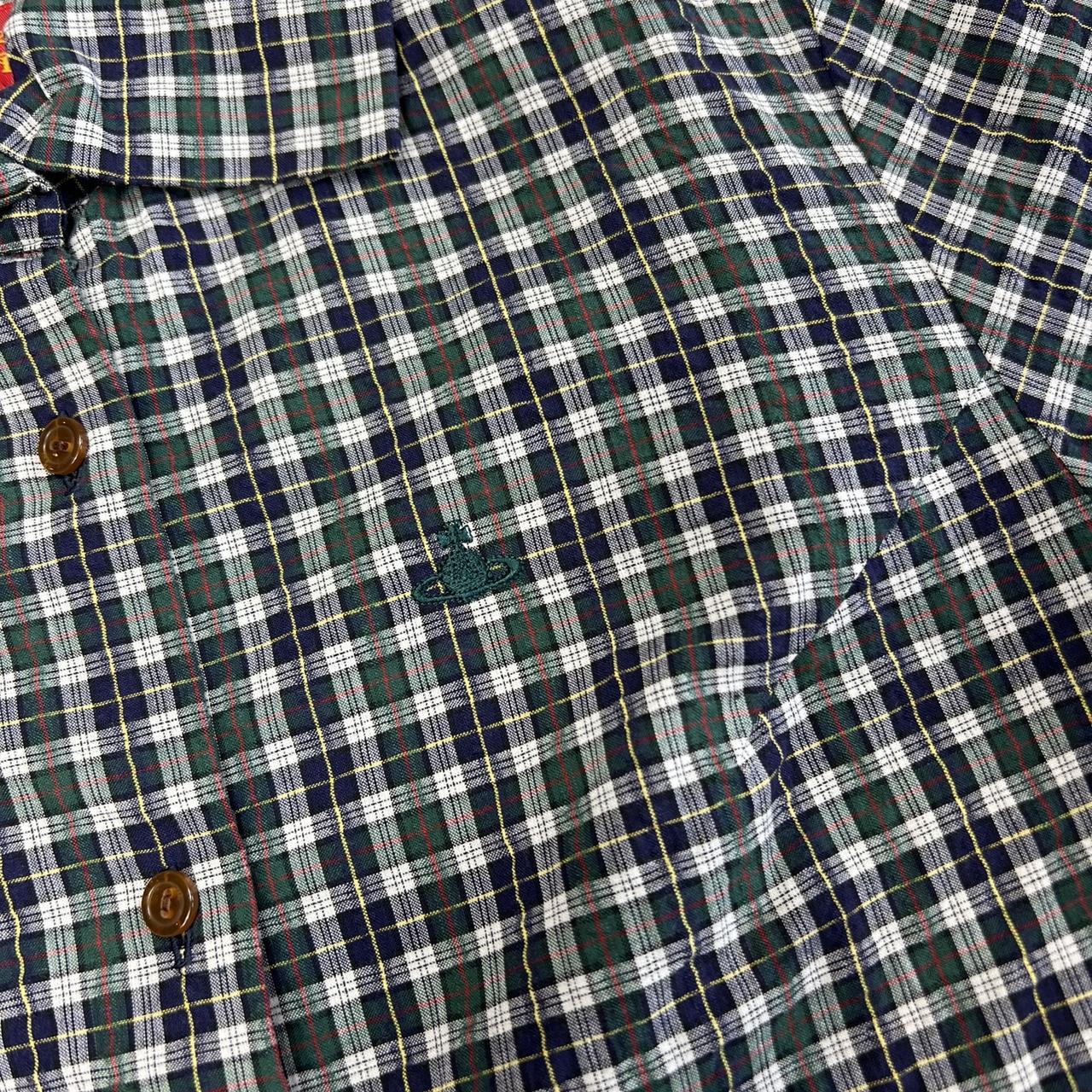 Vivienne Westwood Red Label Forest Green Plaid Button Up Shirt Blouse - Outfit Repeater