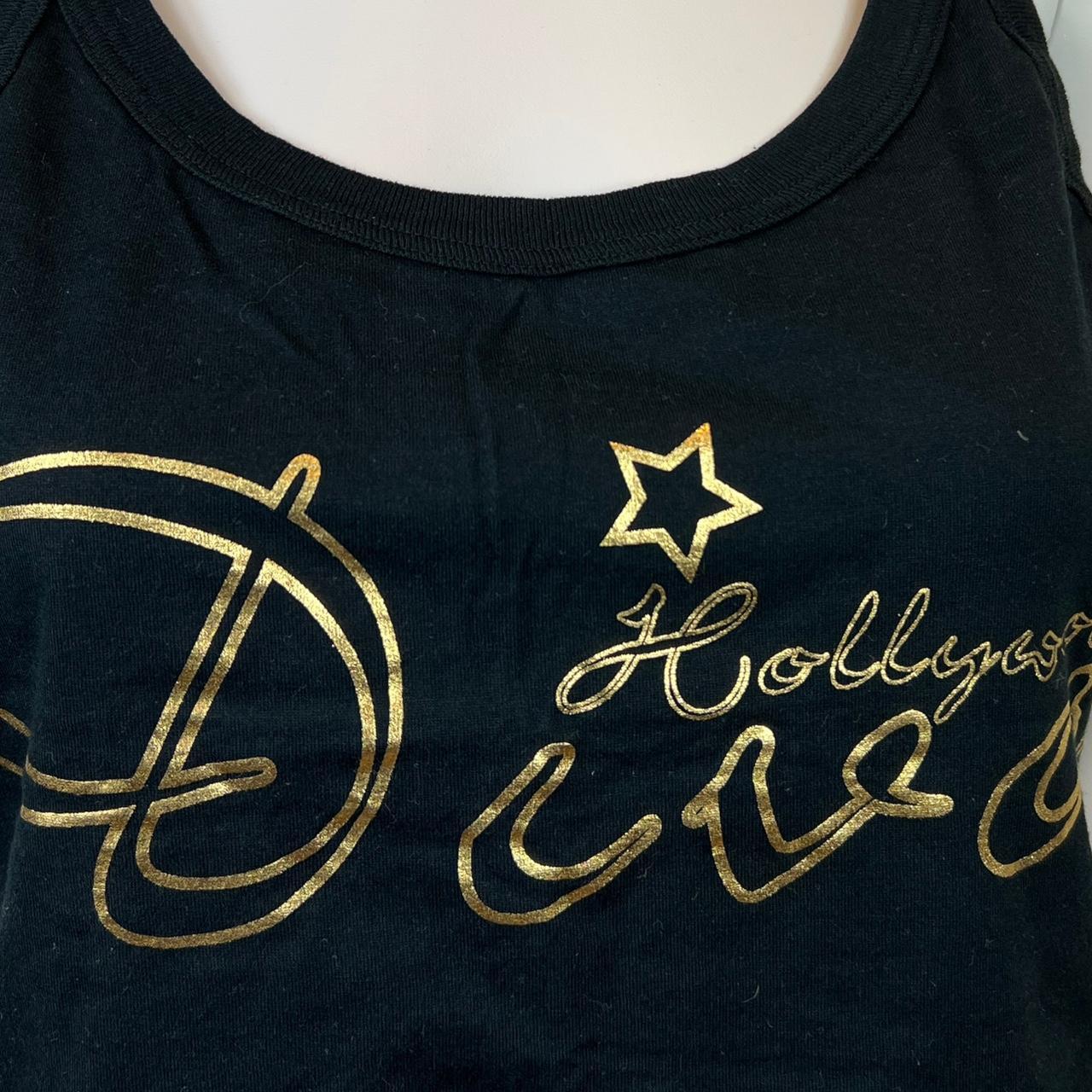 Dolce & Gabbana Hollywood Diva Gold and Black Graphic Tank Top Cami