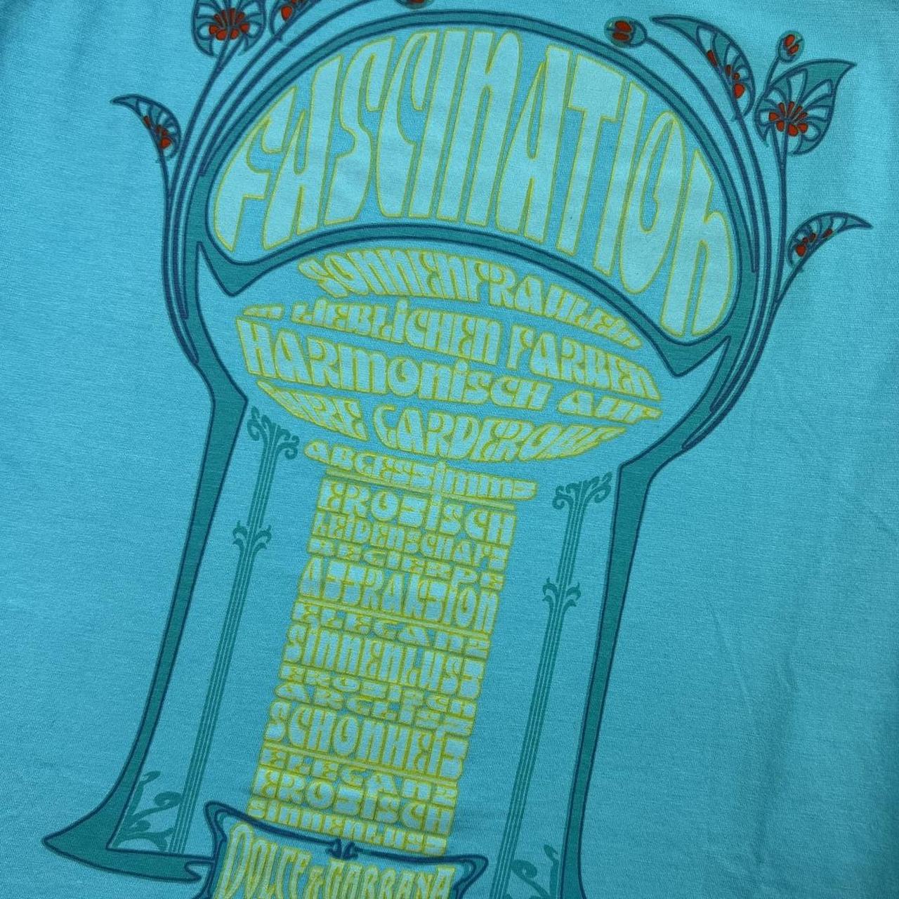 Dolce & Gabbana 'Fascination' Blue Graphic Tank Top - Outfit Repeater