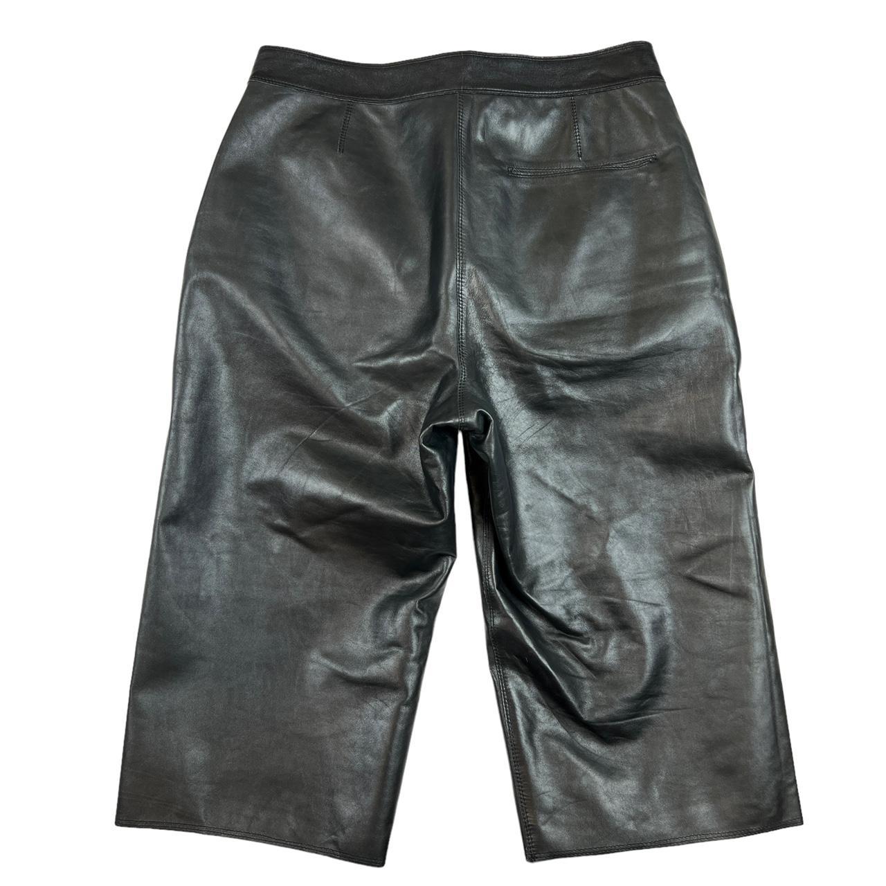Fendi Black Leather High Waisted Longline Shorts - Outfit Repeater