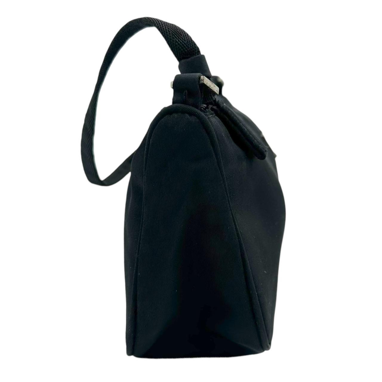 Prada Black Nylon Mini Pochette Shoulder Bag