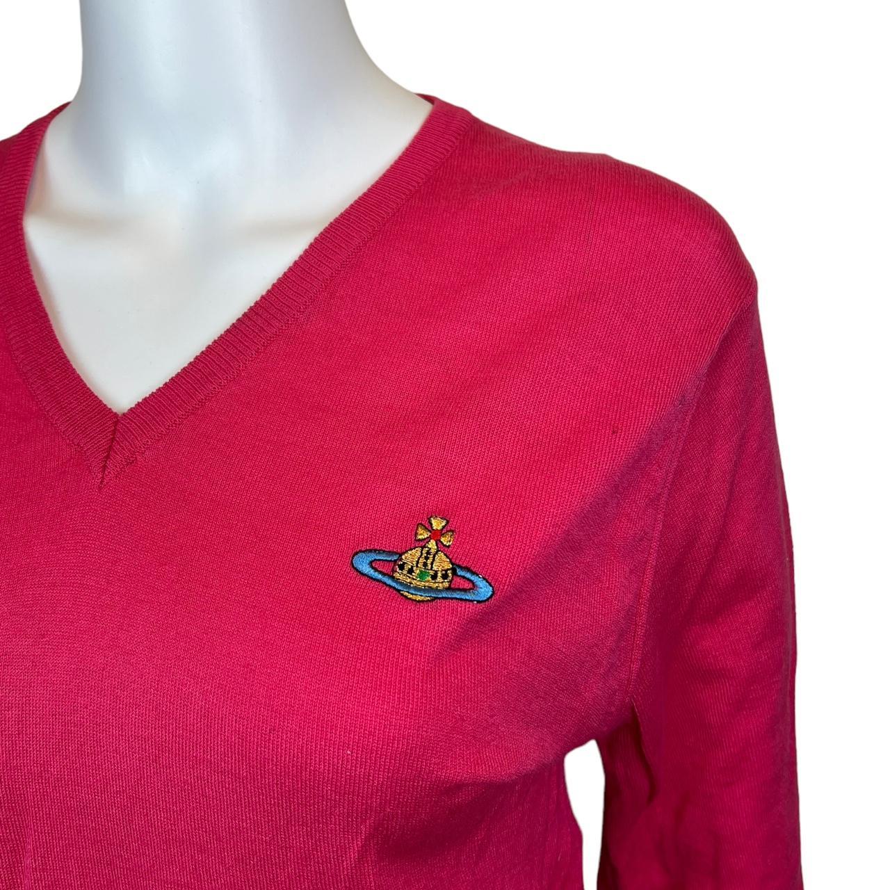 Vivienne Westwood Red Label Hot Pink Cropped V-Neck Sweater - Outfit Repeater