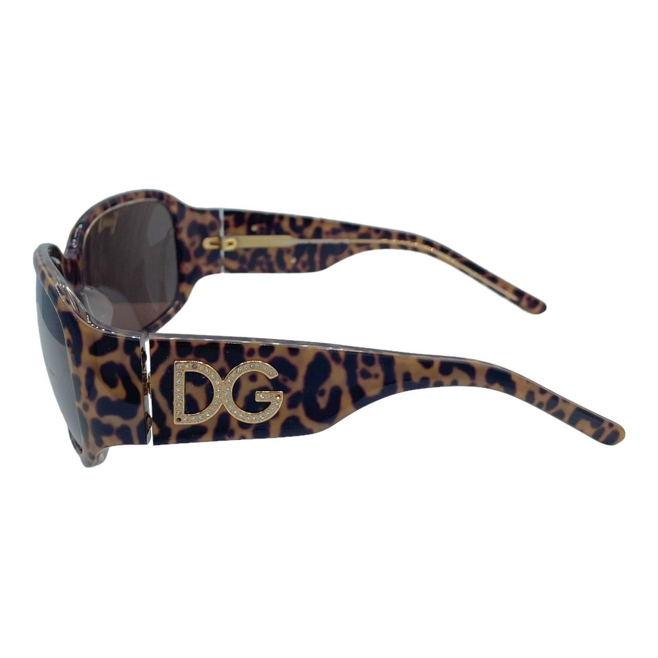 Dolce & Gabbana Leopard Print Oversized Sunglasses