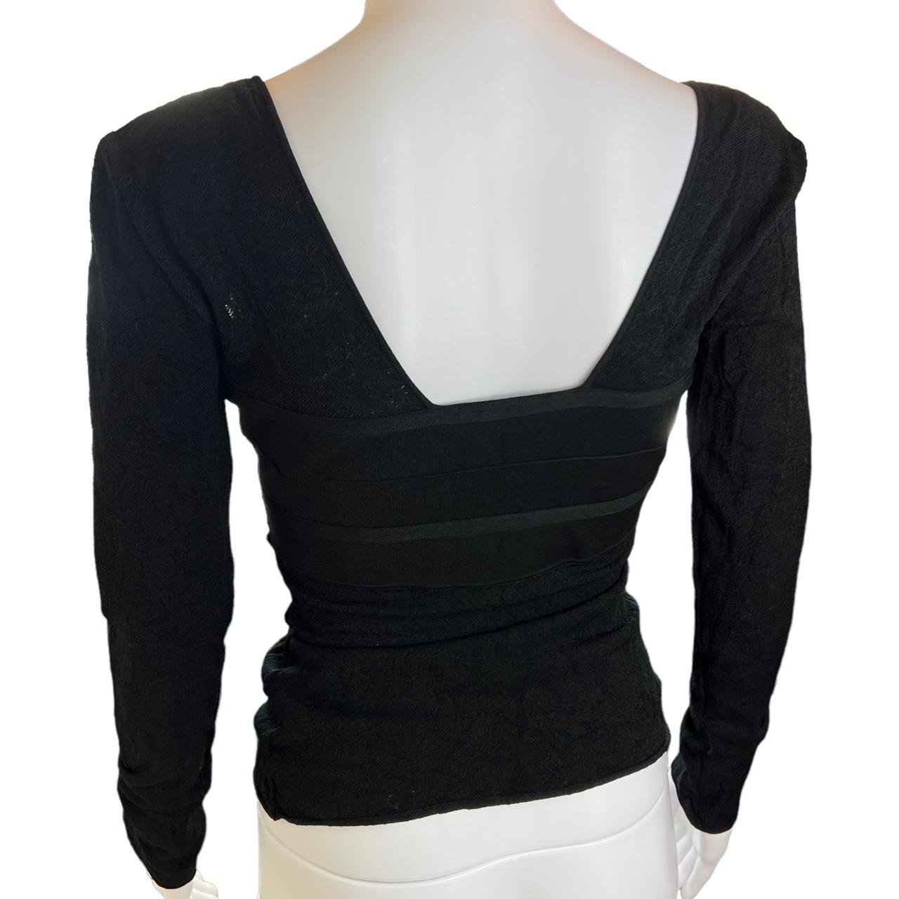 Christian Dior by John Galliano Autumn 2004 Semi Sheer Lace Mesh Longsleeve Top with Attached Bandeau - Outfit Repeater