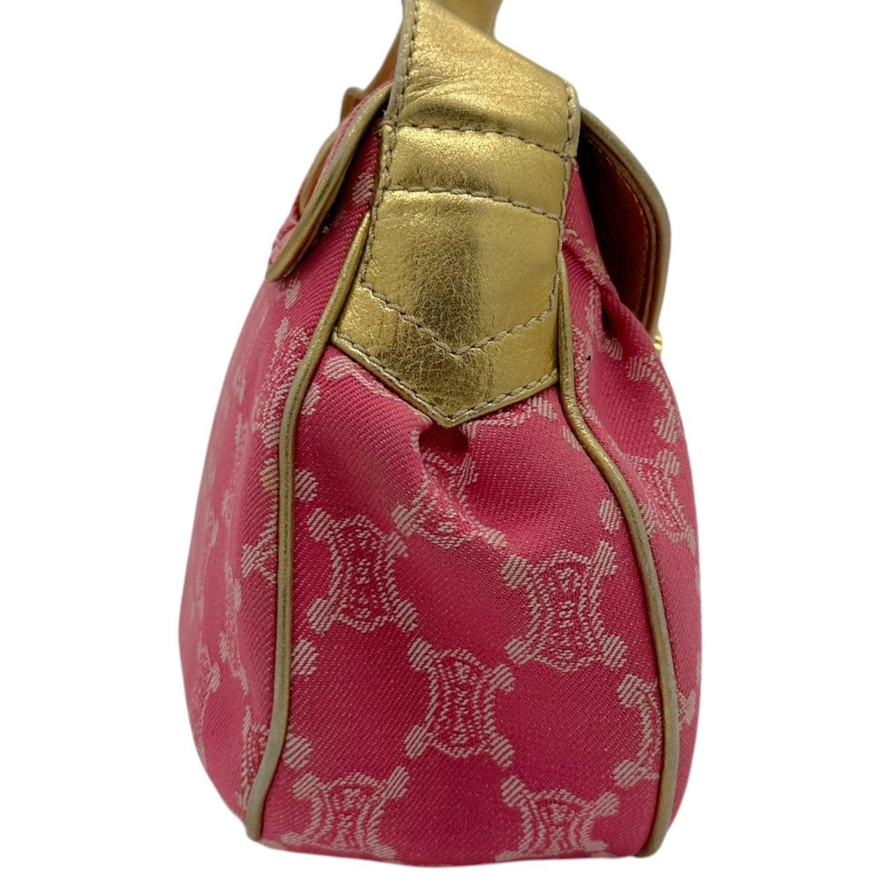 Celine Pink Gold Monogram Shoulder Bag