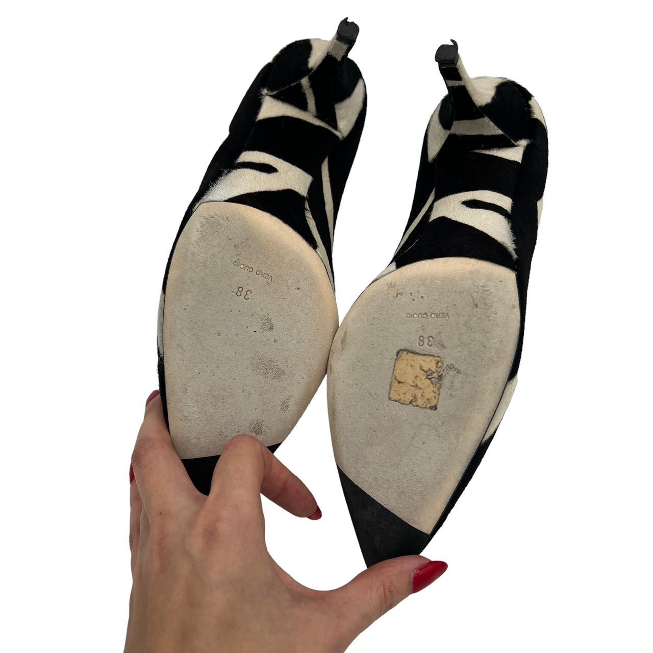 Dolce & Gabbana Zebra Print Ponyhair Pointed Toe Heels - Outfit Repeater