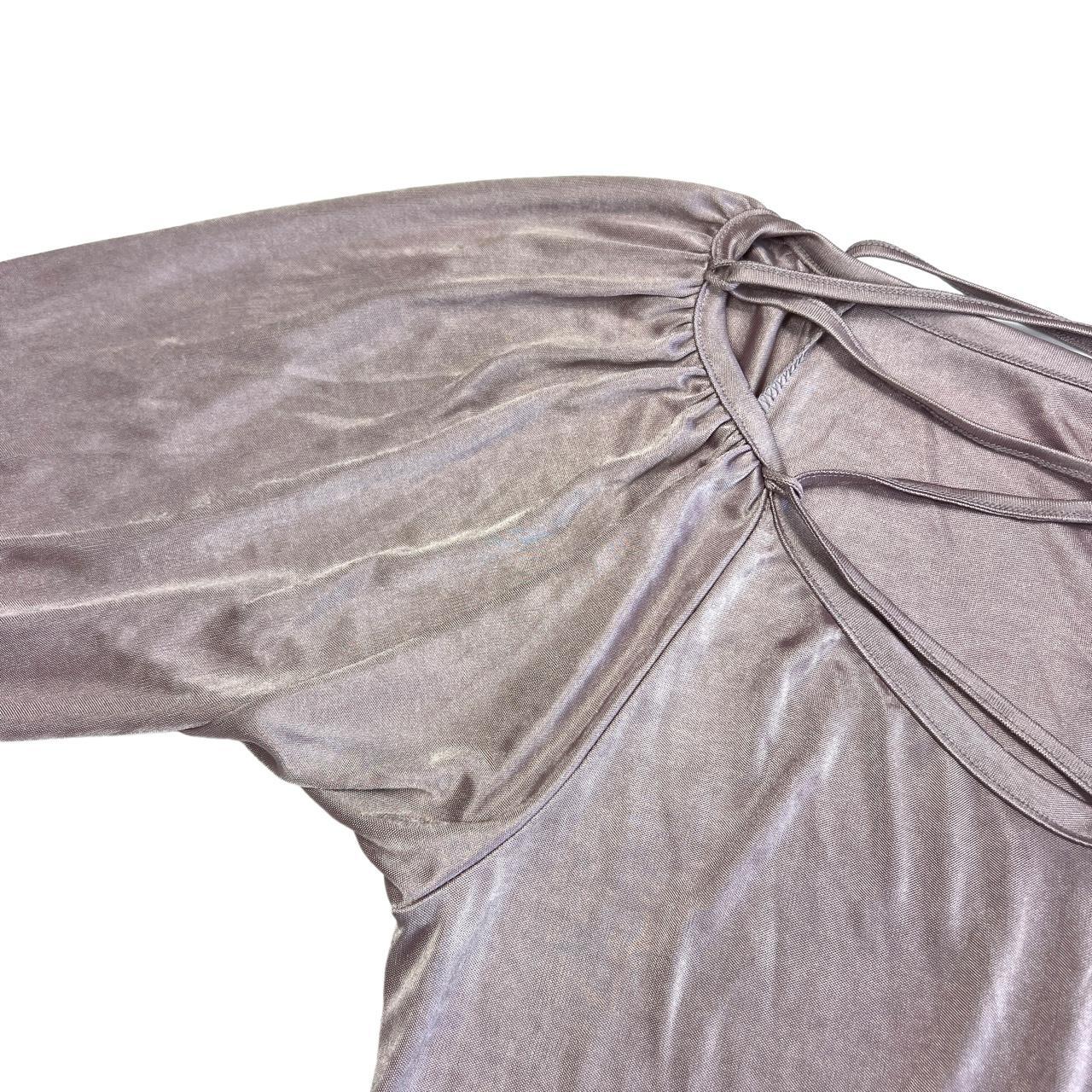 Vivienne Westwood Slinky Dusty Rose Colored Lace Up Blouse Style Shirt - Outfit Repeater