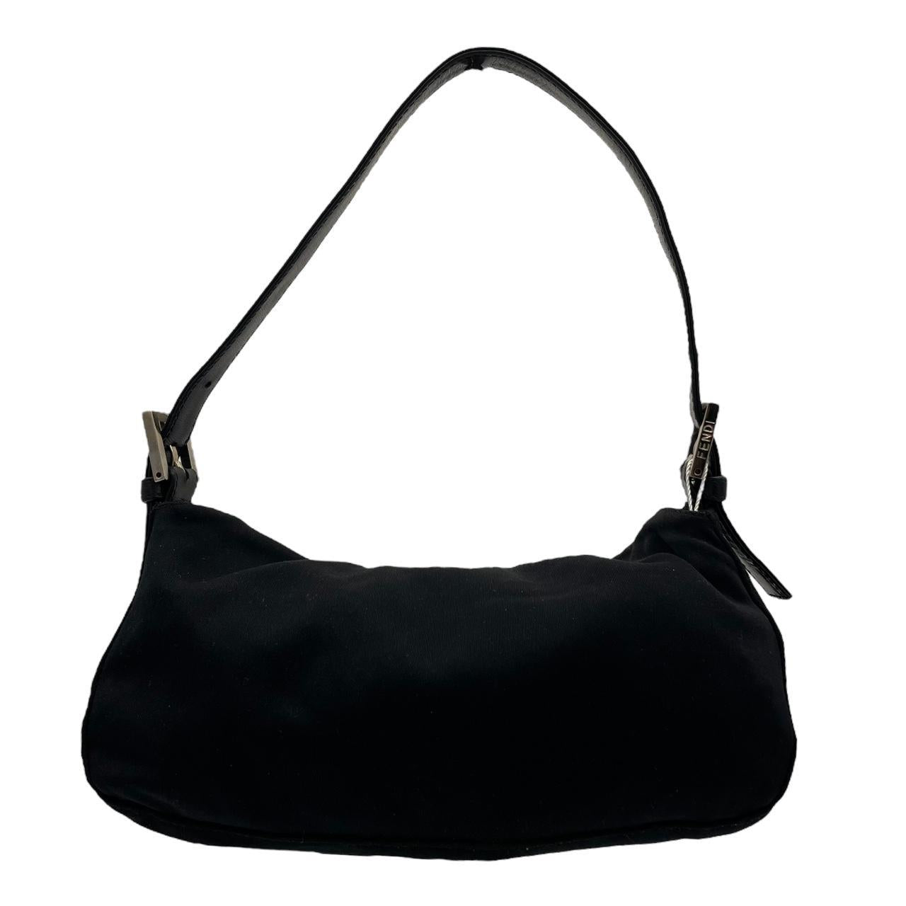 Fendi Neoprene Fold-Over Baguette Shoulder Bag